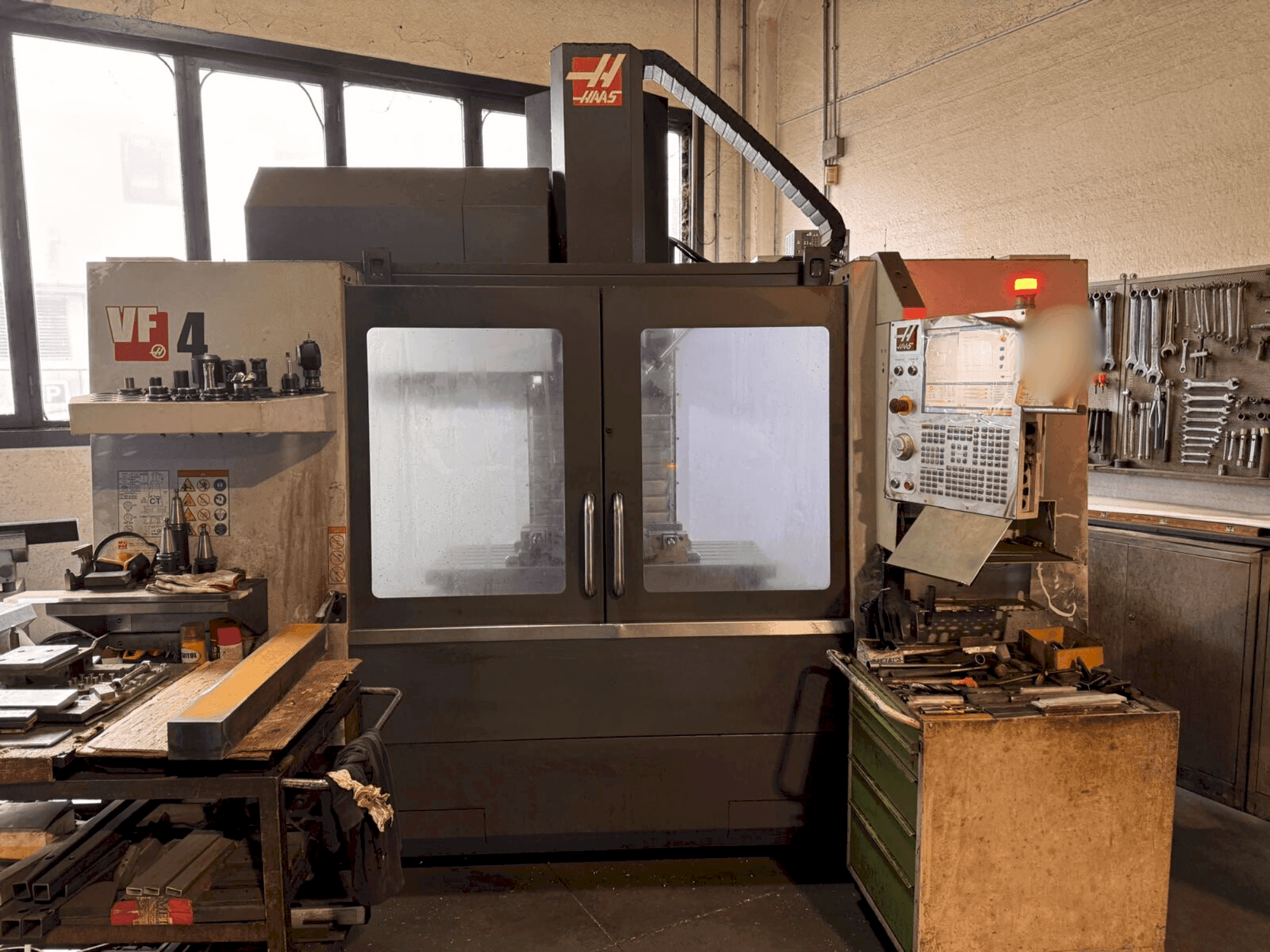 Front view of HAAS VF4  machine