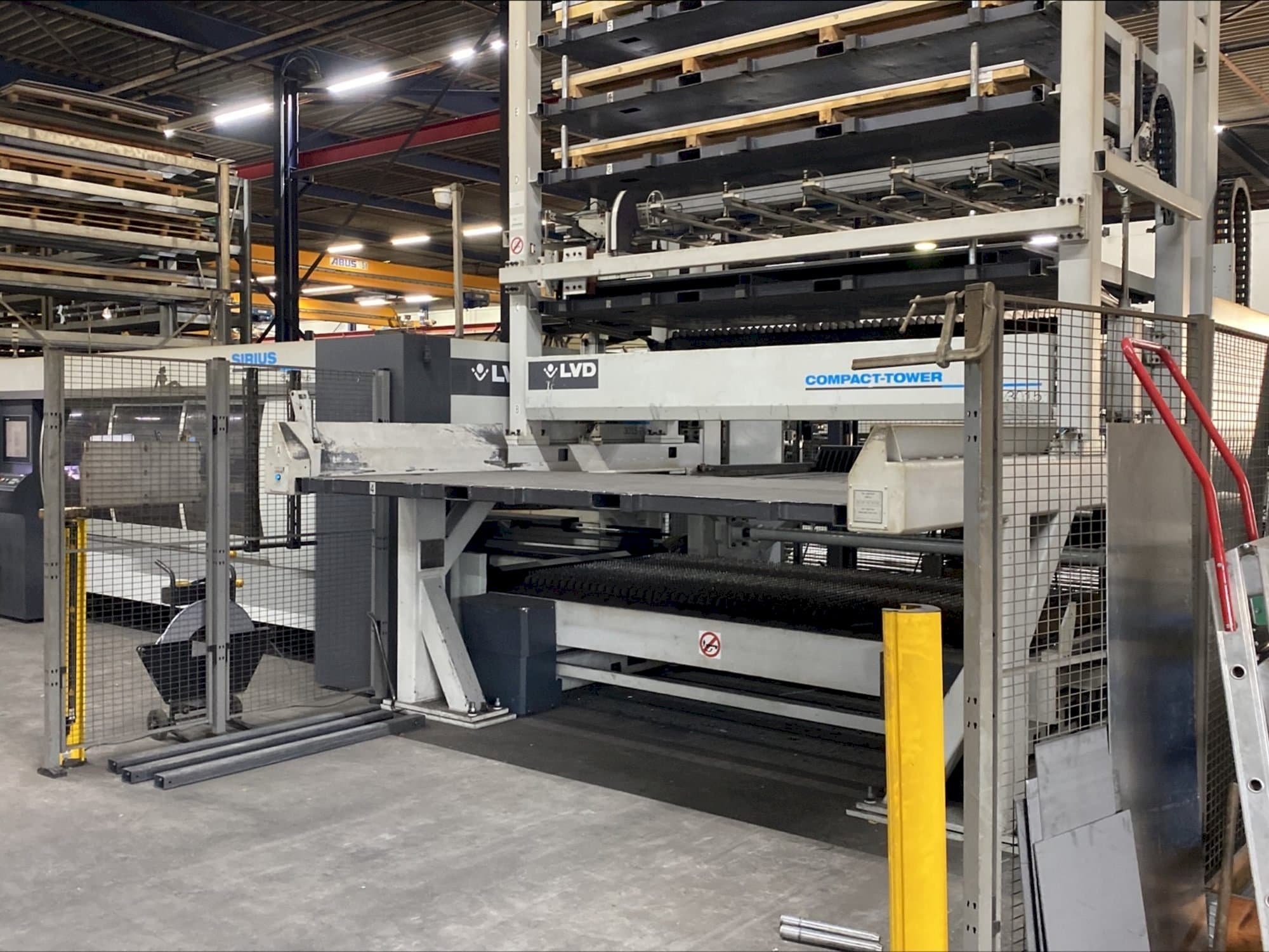 Front view of LVD SIRIUS 3015 PLUS + Compact Tower 6 positions  machine