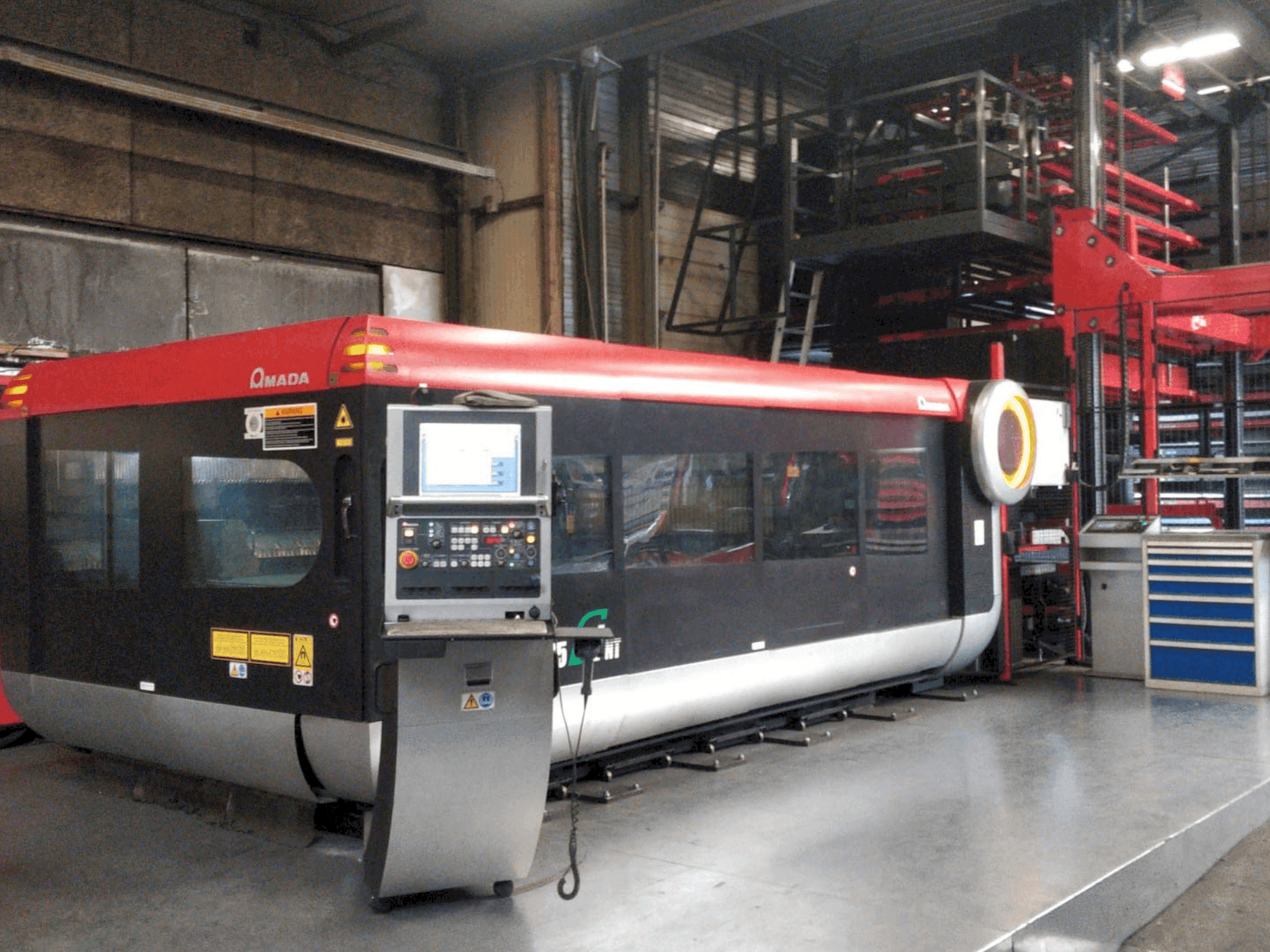 Front view of AMADA LC-3015F1NT 4kW CO2  machine
