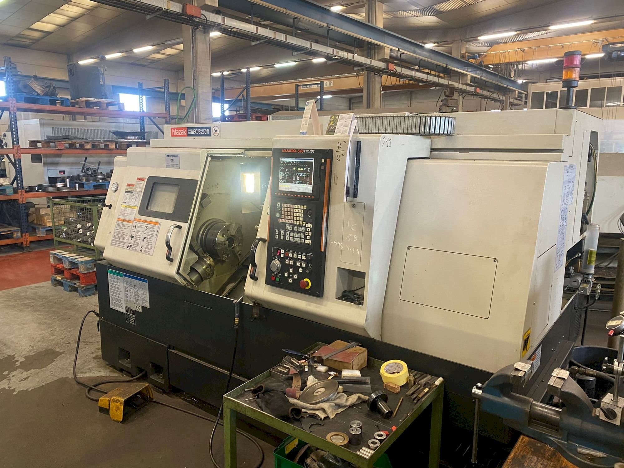 Front view of Mazak QTN-250M machine