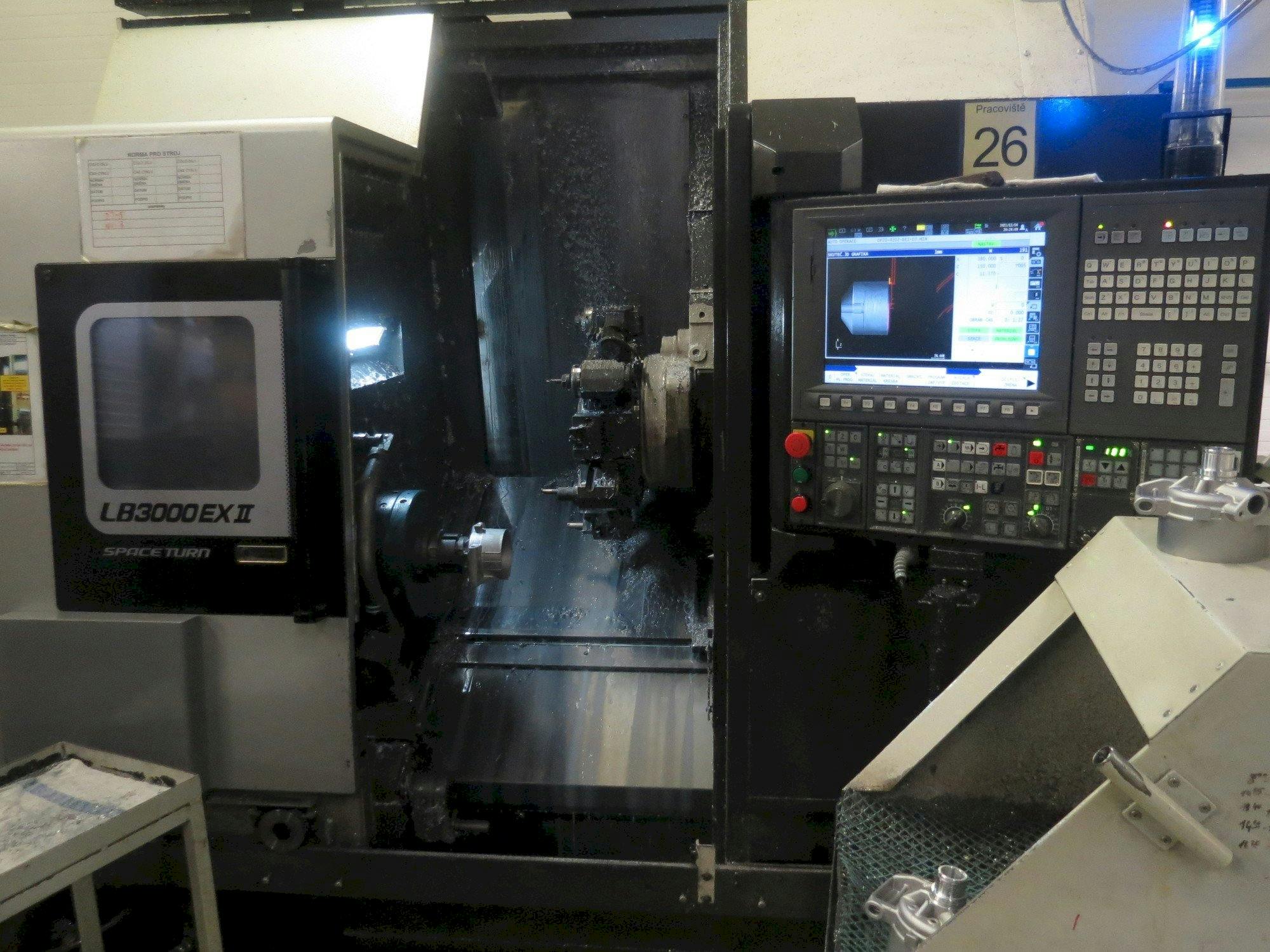 Front view of Okuma LB3000 EX II  machine