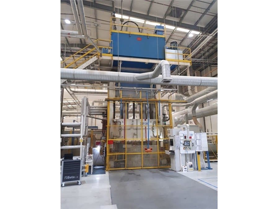 Front view of Pinette 2000 Ton machine