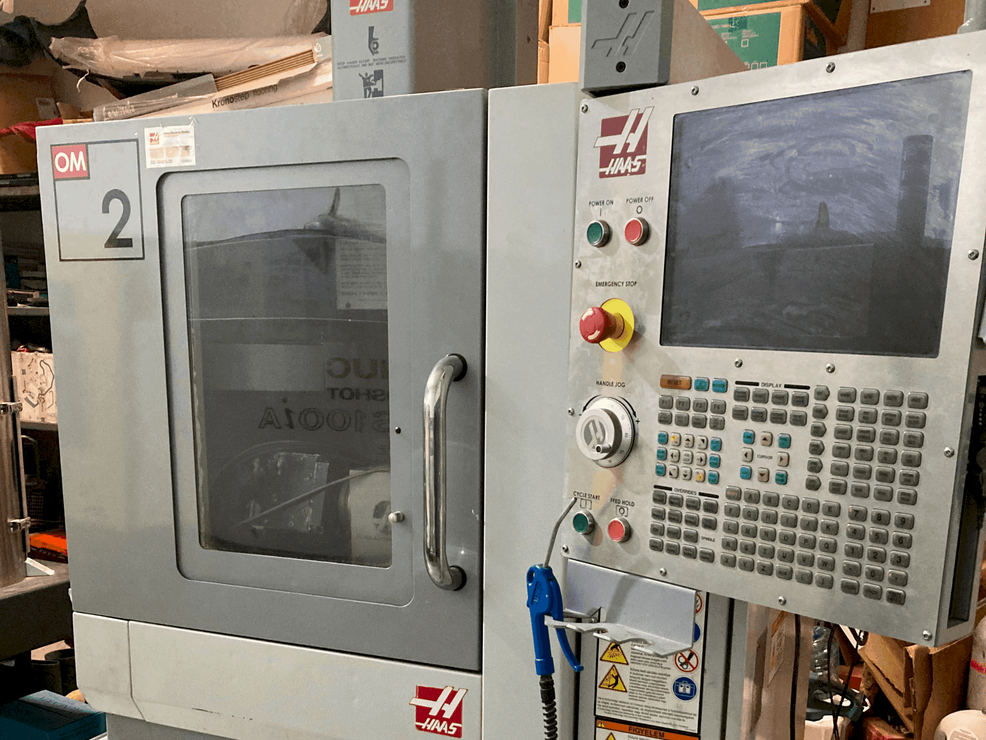 Front view of HAAS OM-2A machine