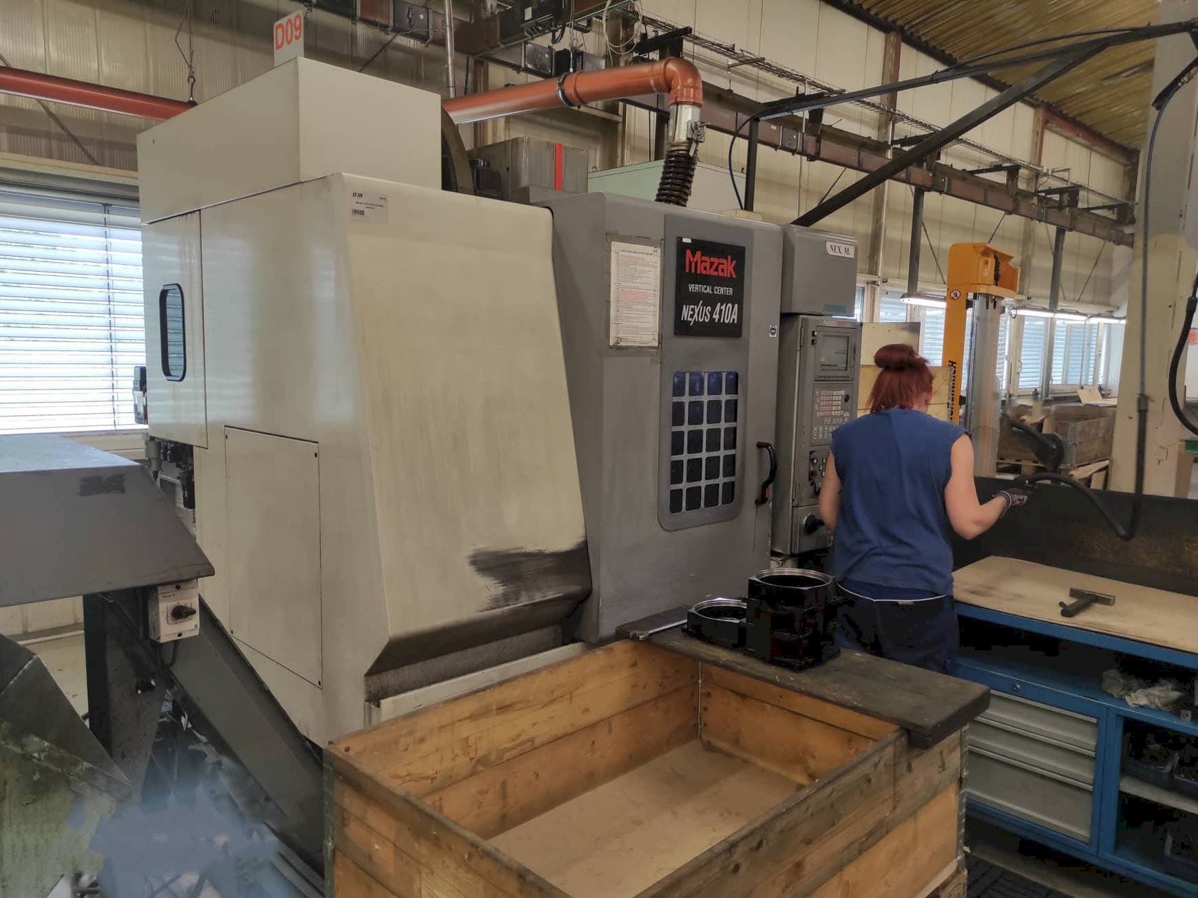 Front view of Mazak VCN-410A machine