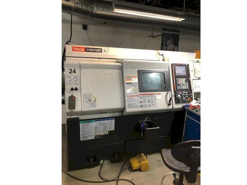 Front view of Mazak QTN 250 MSY machine