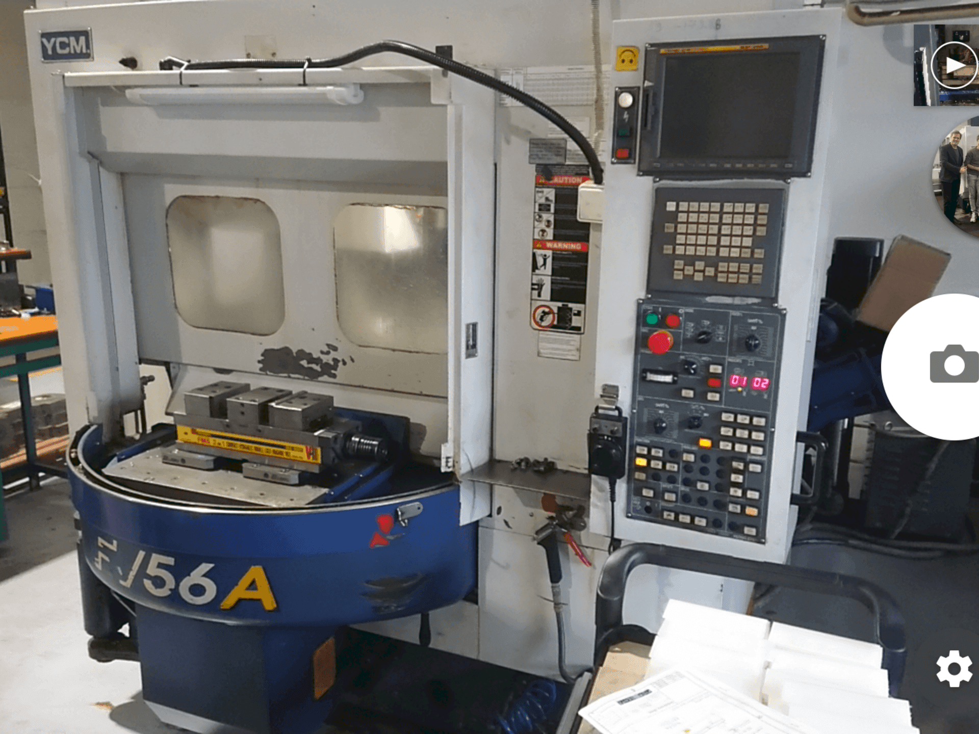 Front view of YCM FV56A  machine