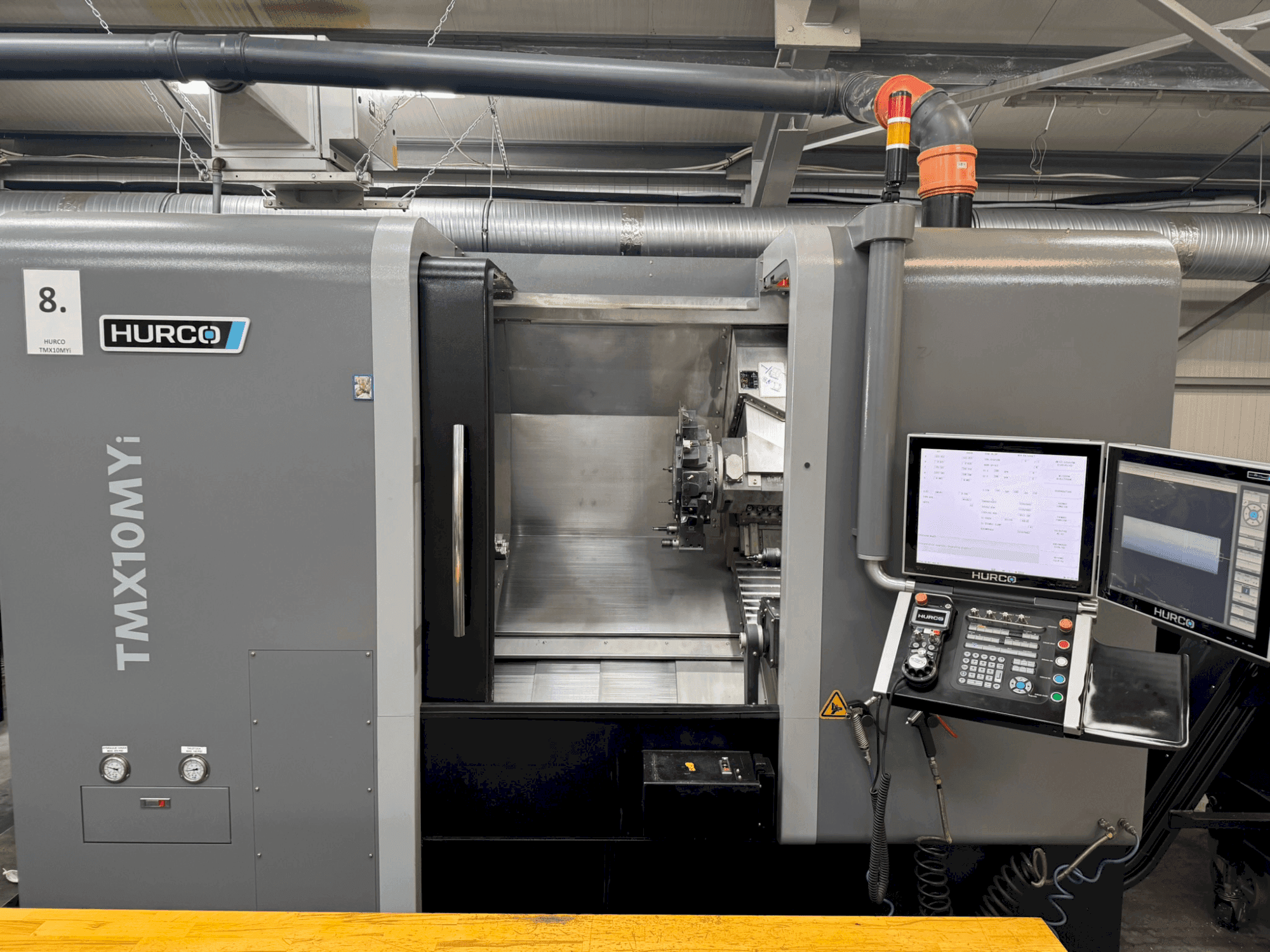 Front view of Hurco TMX 10 MYi machine