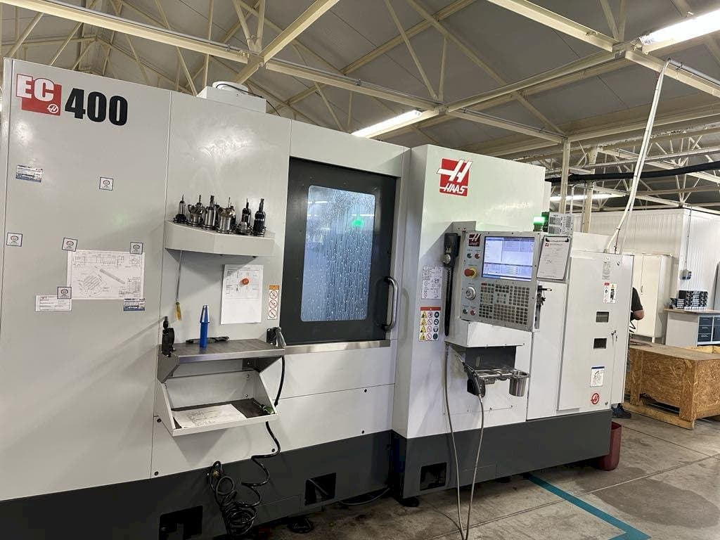 Front view of HAAS EC-400  machine