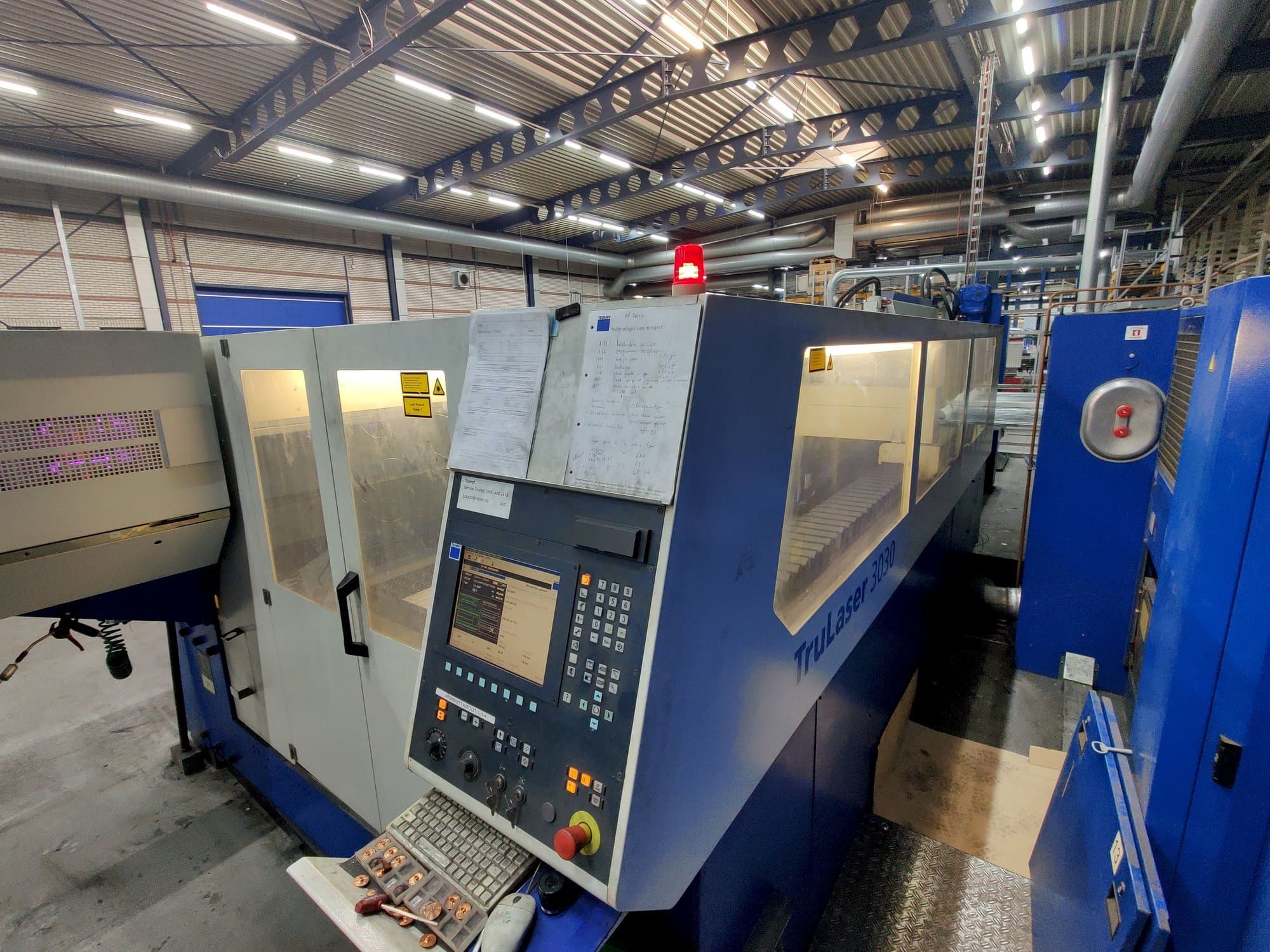 Front view of Trumpf TruLaser 3030 machine