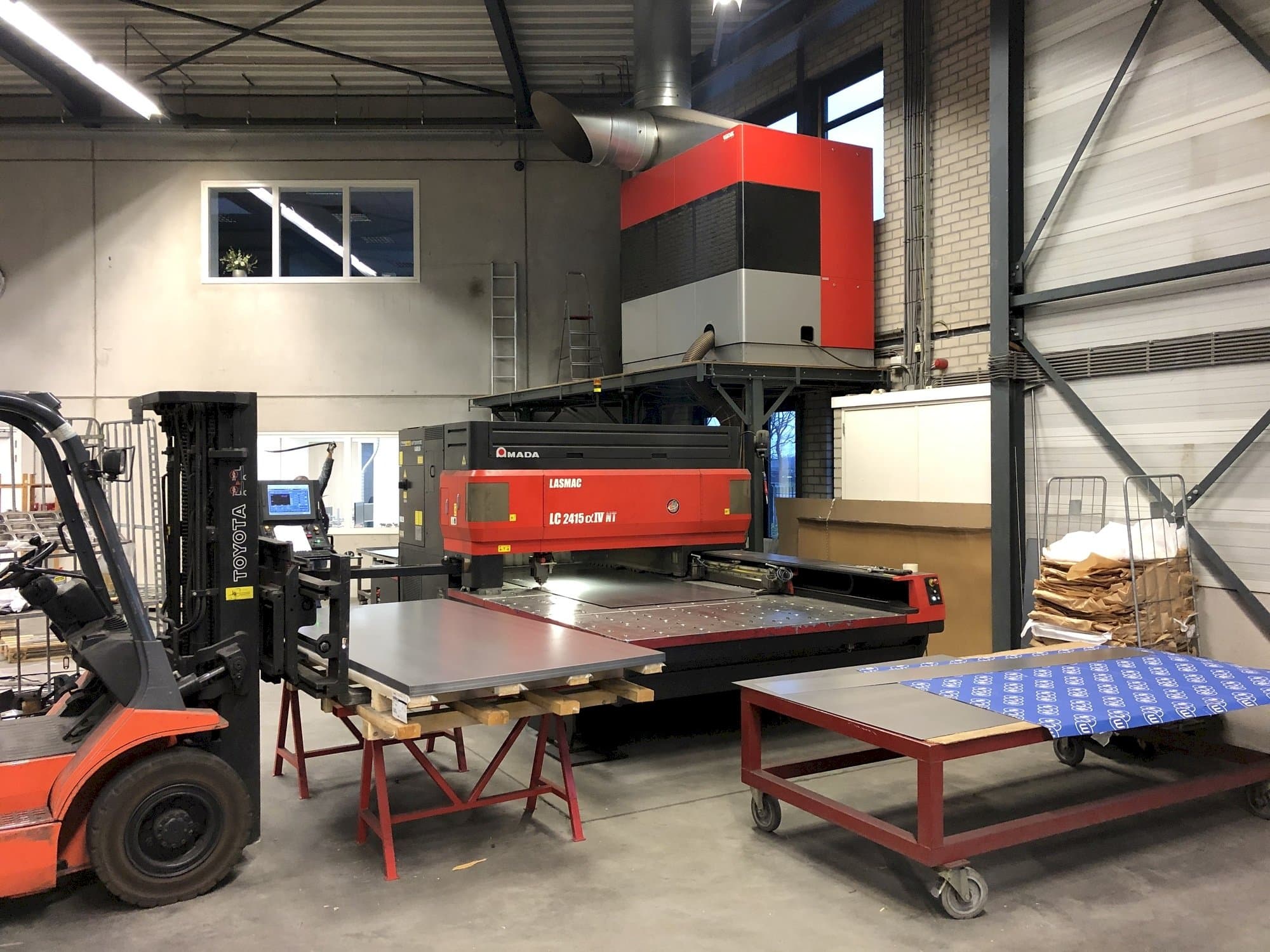 Front view of AMADA LC 2415 Alpha IV NT machine
