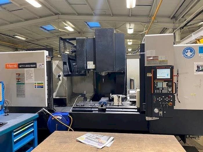 Front view of Mazak MTV 655/60N machine