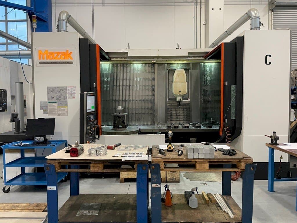 Front view of Mazak VTC 800/30 SLR machine