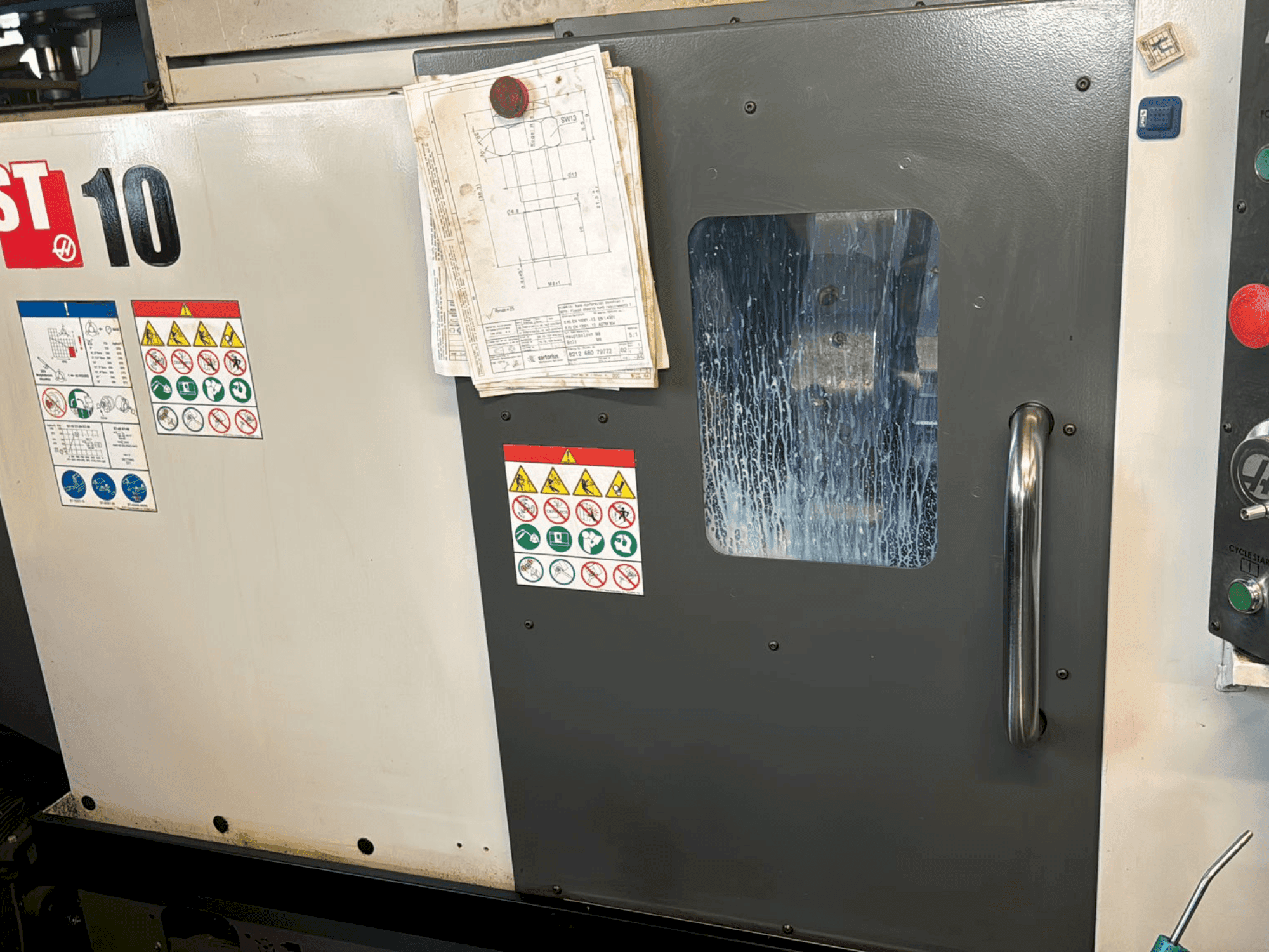 Front view of HAAS ST-10 machine