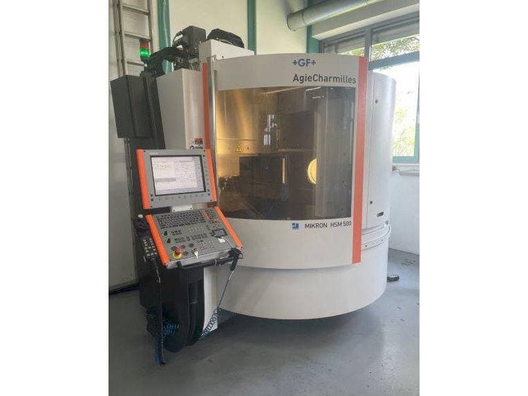Front view of MIKRON HSM 500 machine