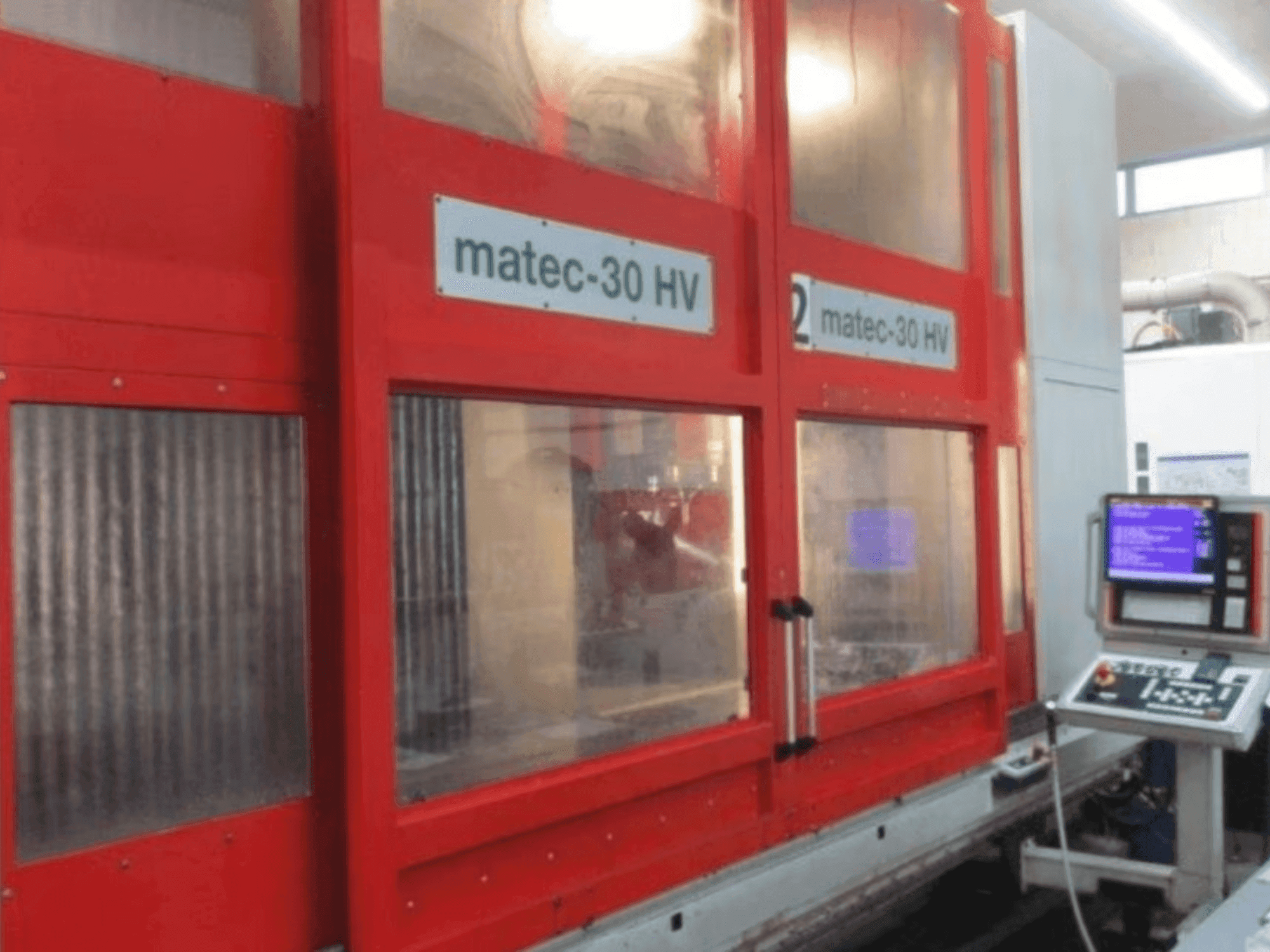 Front view of Matec 30 HV CNC  machine
