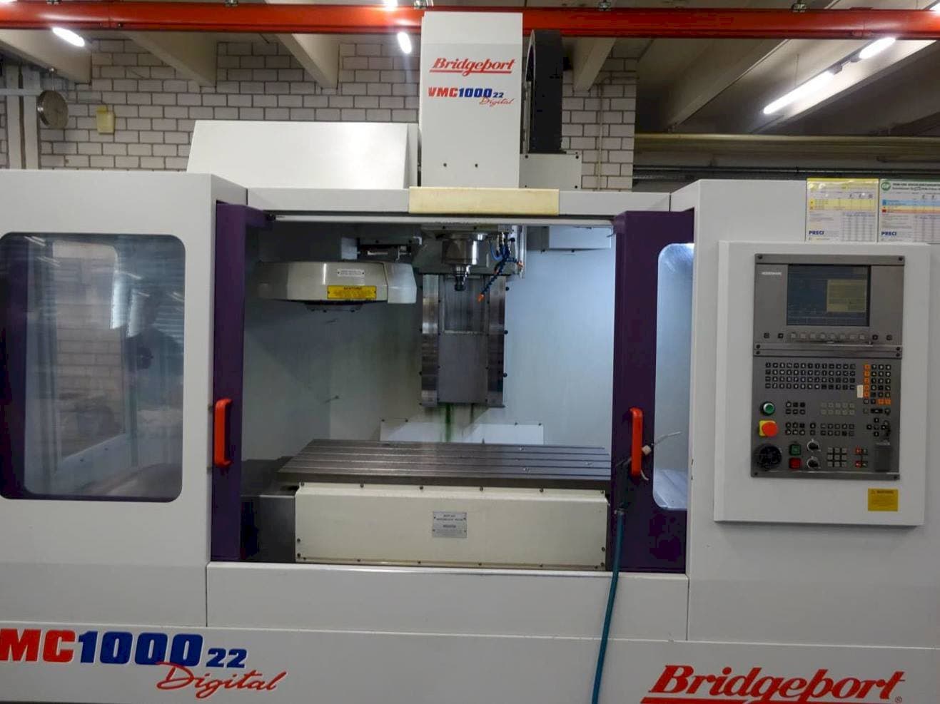 Front view of Bridgeport VMC1000-22 machine