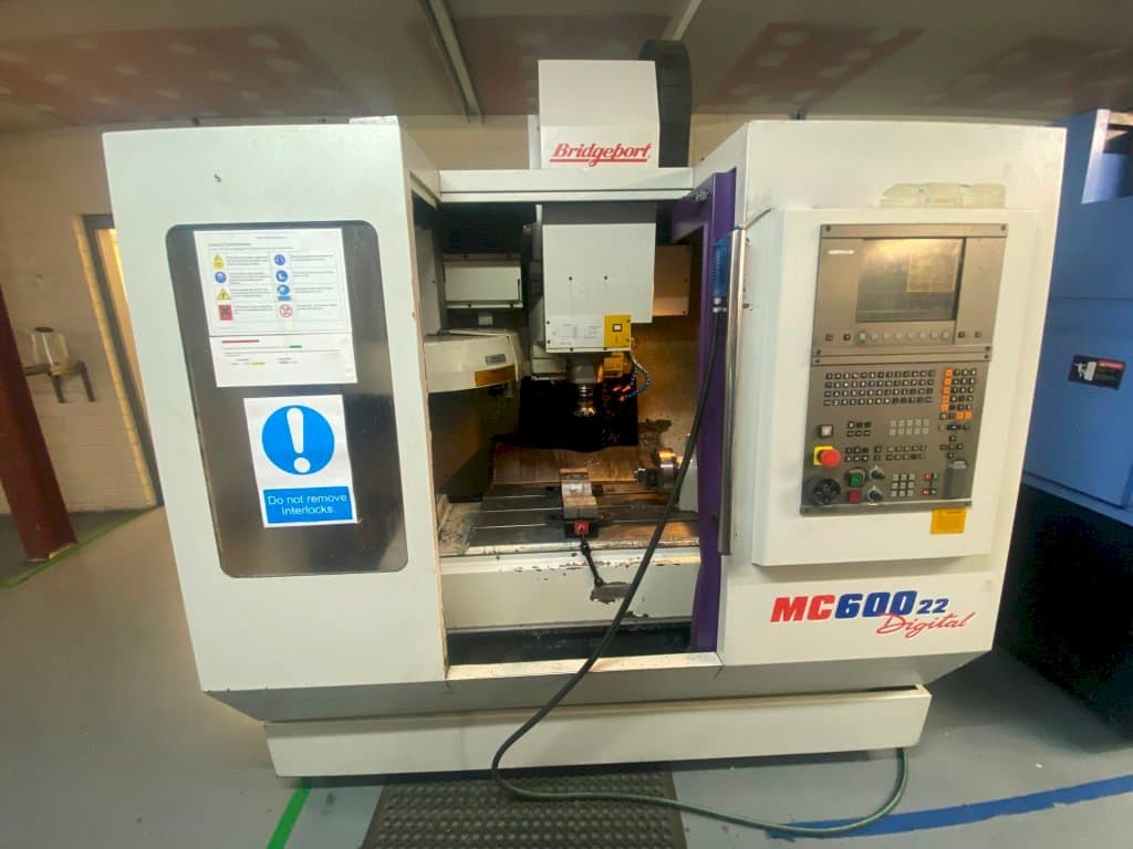 Front view of Bridgeport VMC 600 machine