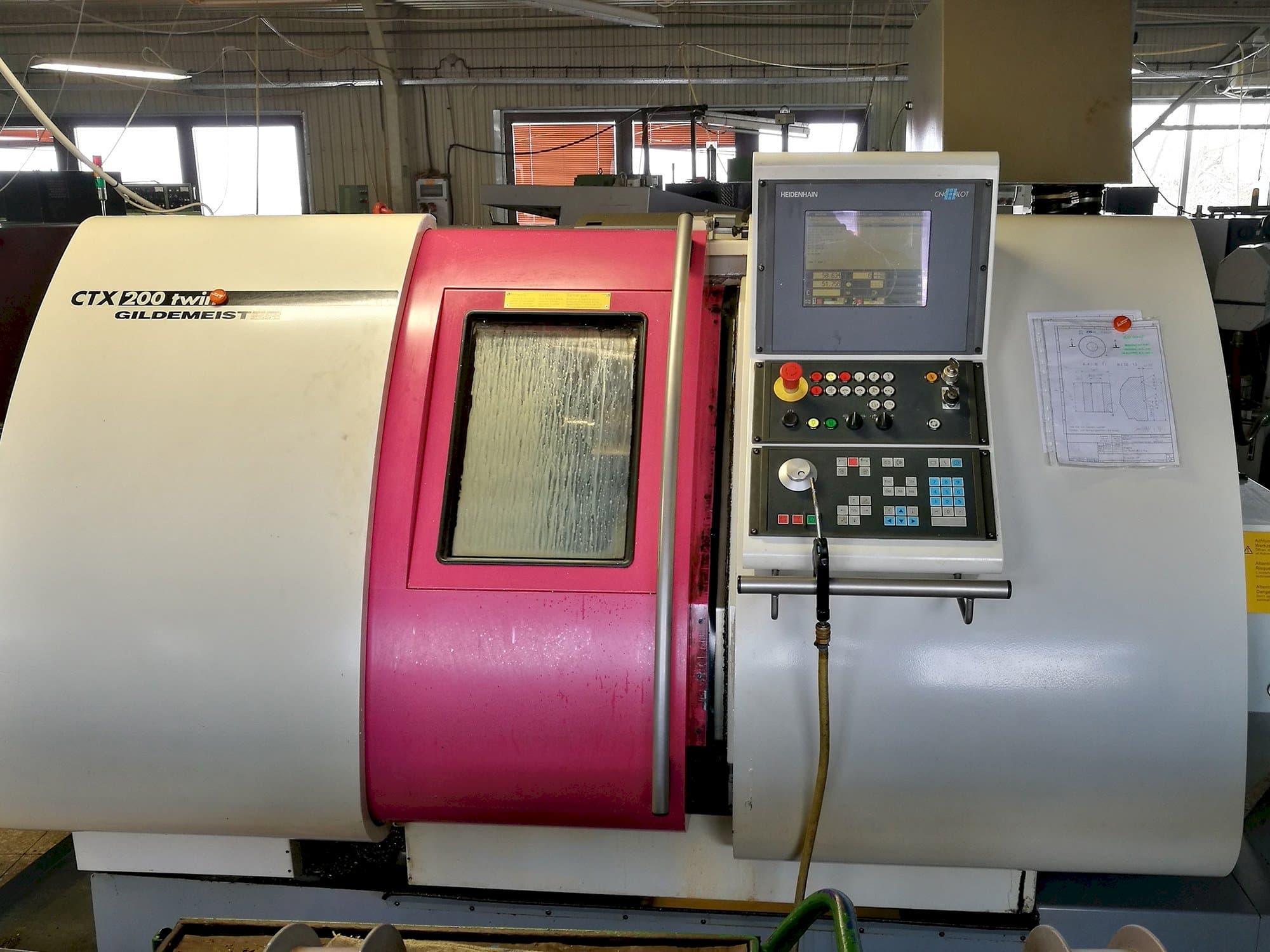 Front view of Gildemeister CTX 200 Twin  machine