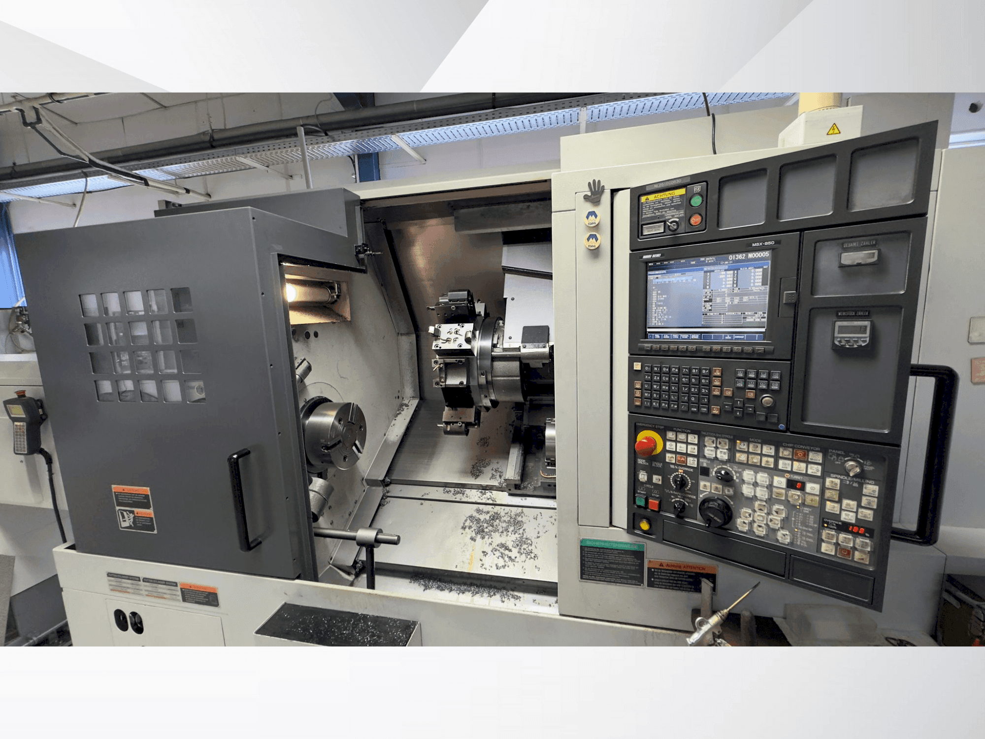 Front view of MORI SEIKI NL 2500 SY/700 machine