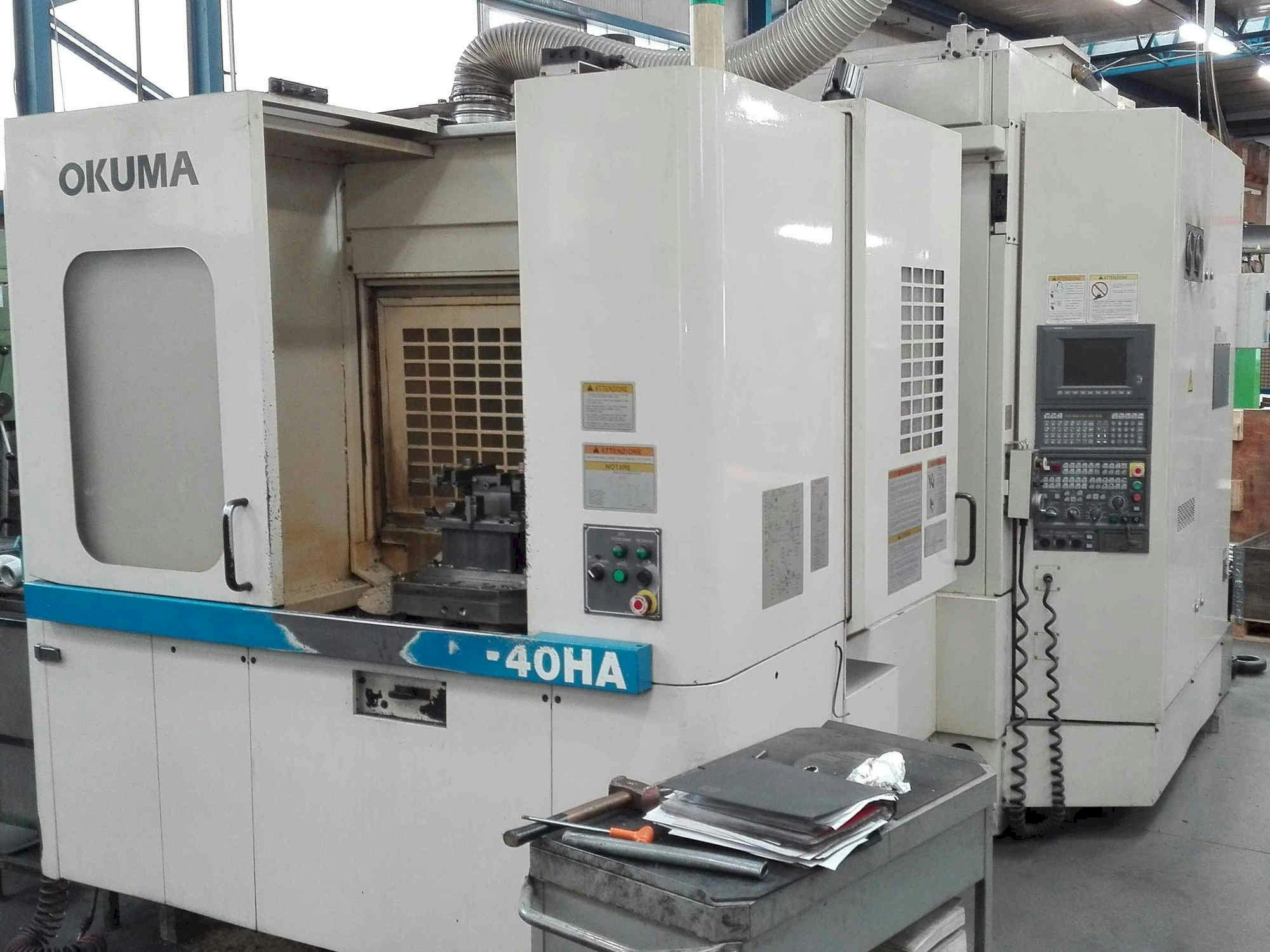 Front view of Okuma MX 40HA  machine