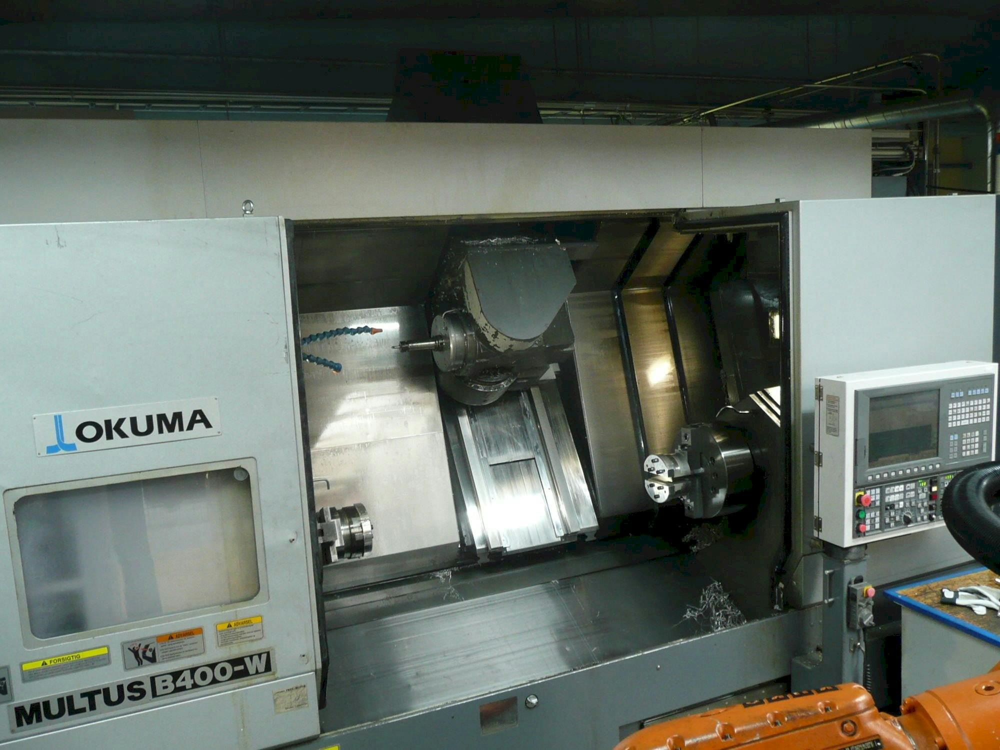 Front view of Okuma MULTUS B400-W  machine