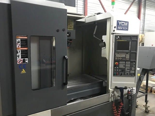 Front view of YCM NSV102A machine