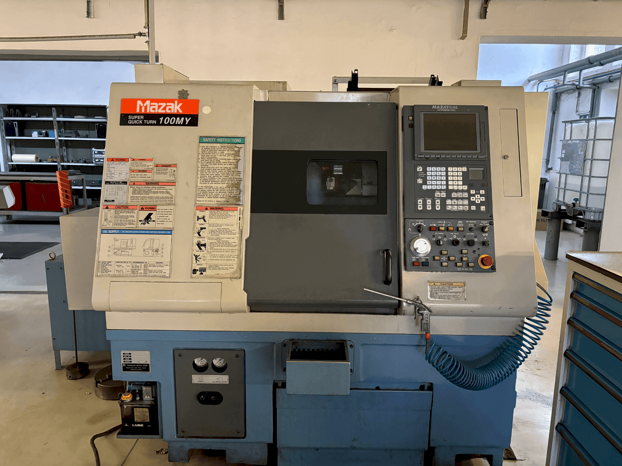 Front view of Mazak Super Quick Turn 100 MY machine