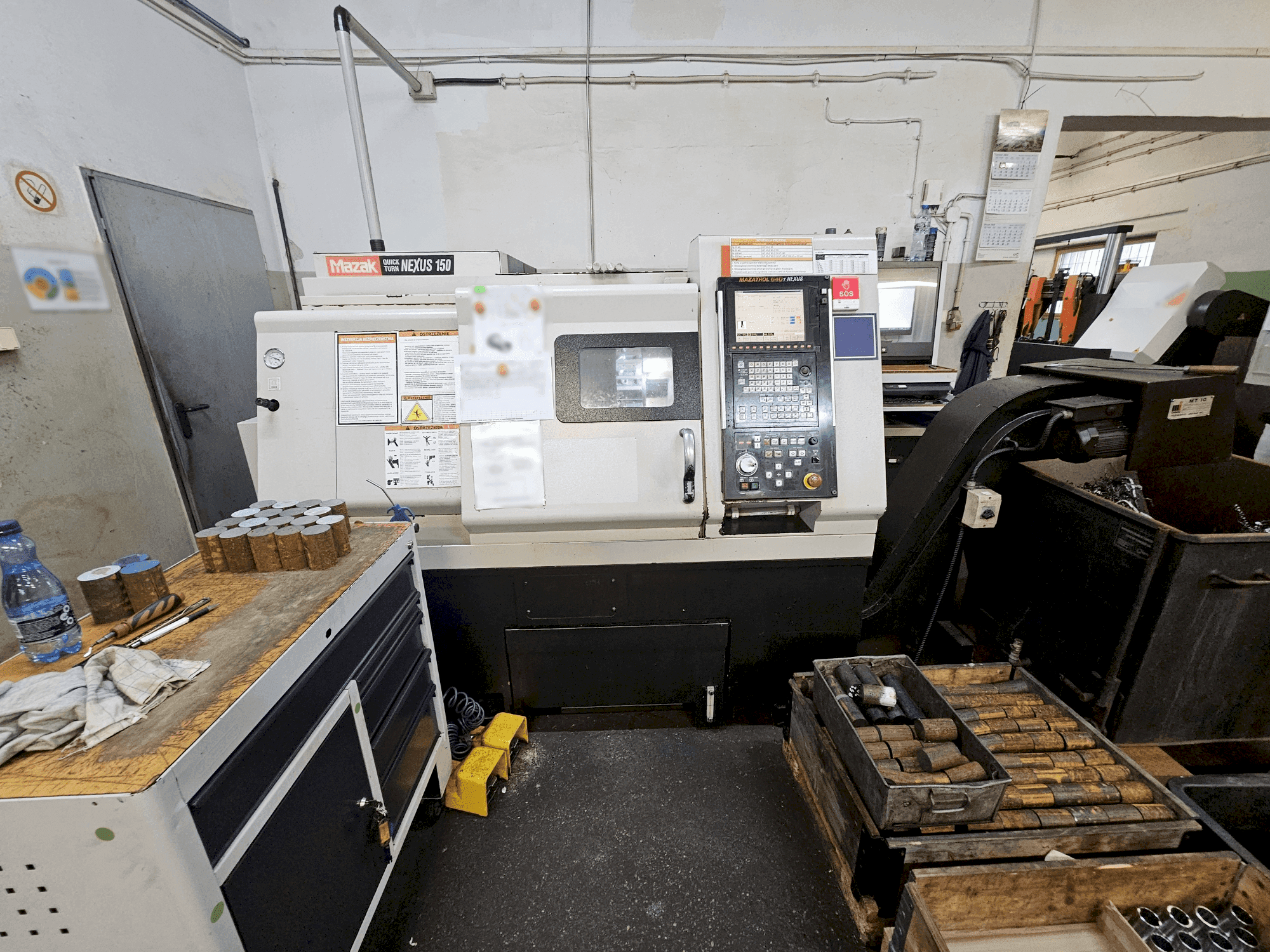 Front view of Mazak QTN-150/500 machine