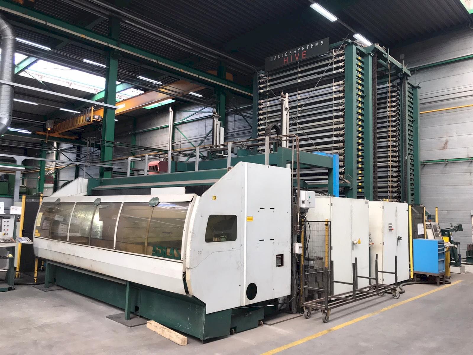 Front view of BLM Adige Adilas 3,2kW CO2 laser 3015 + automation machine