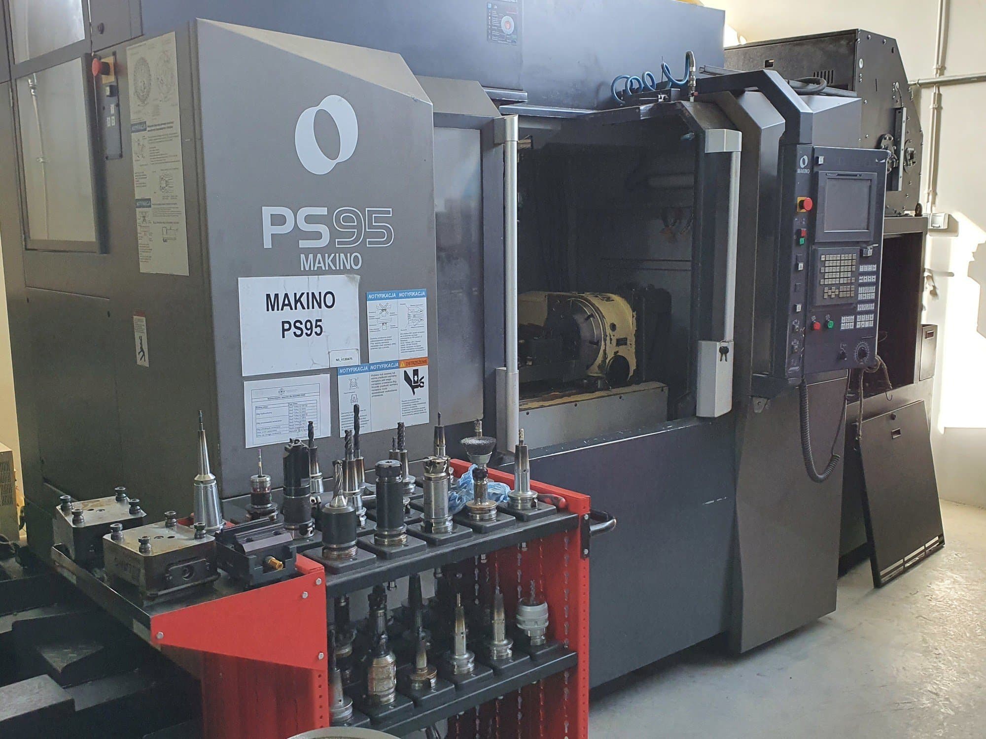 Front view of Makino PS95 machine