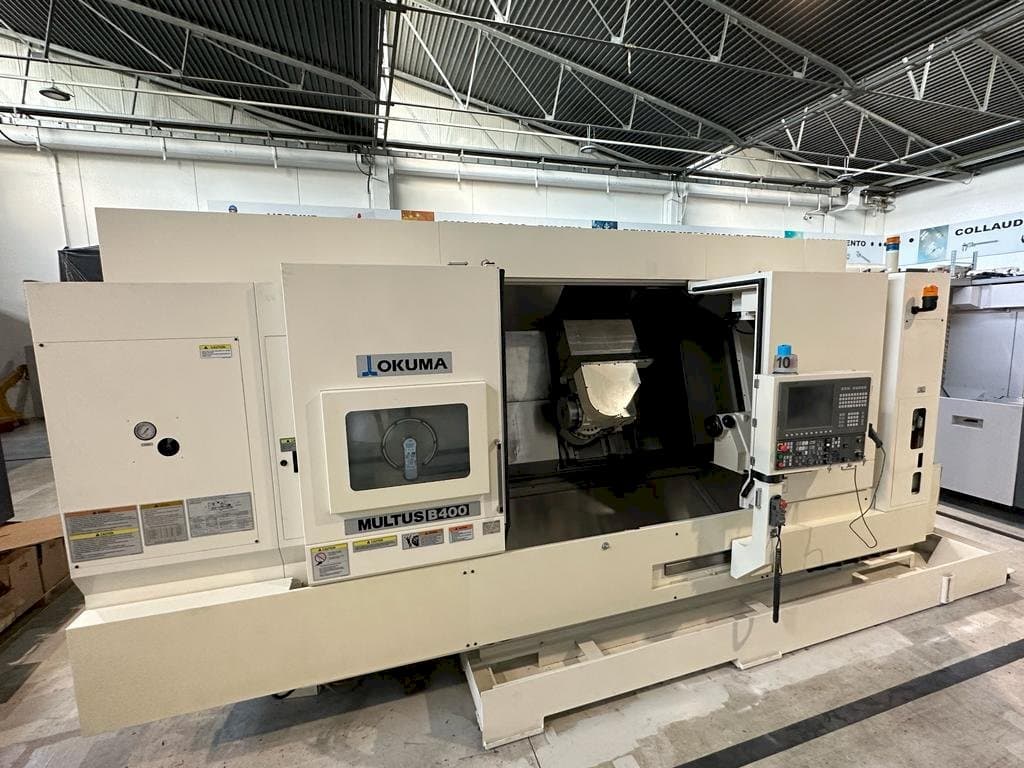 Front view of Okuma MULTUS B400C machine