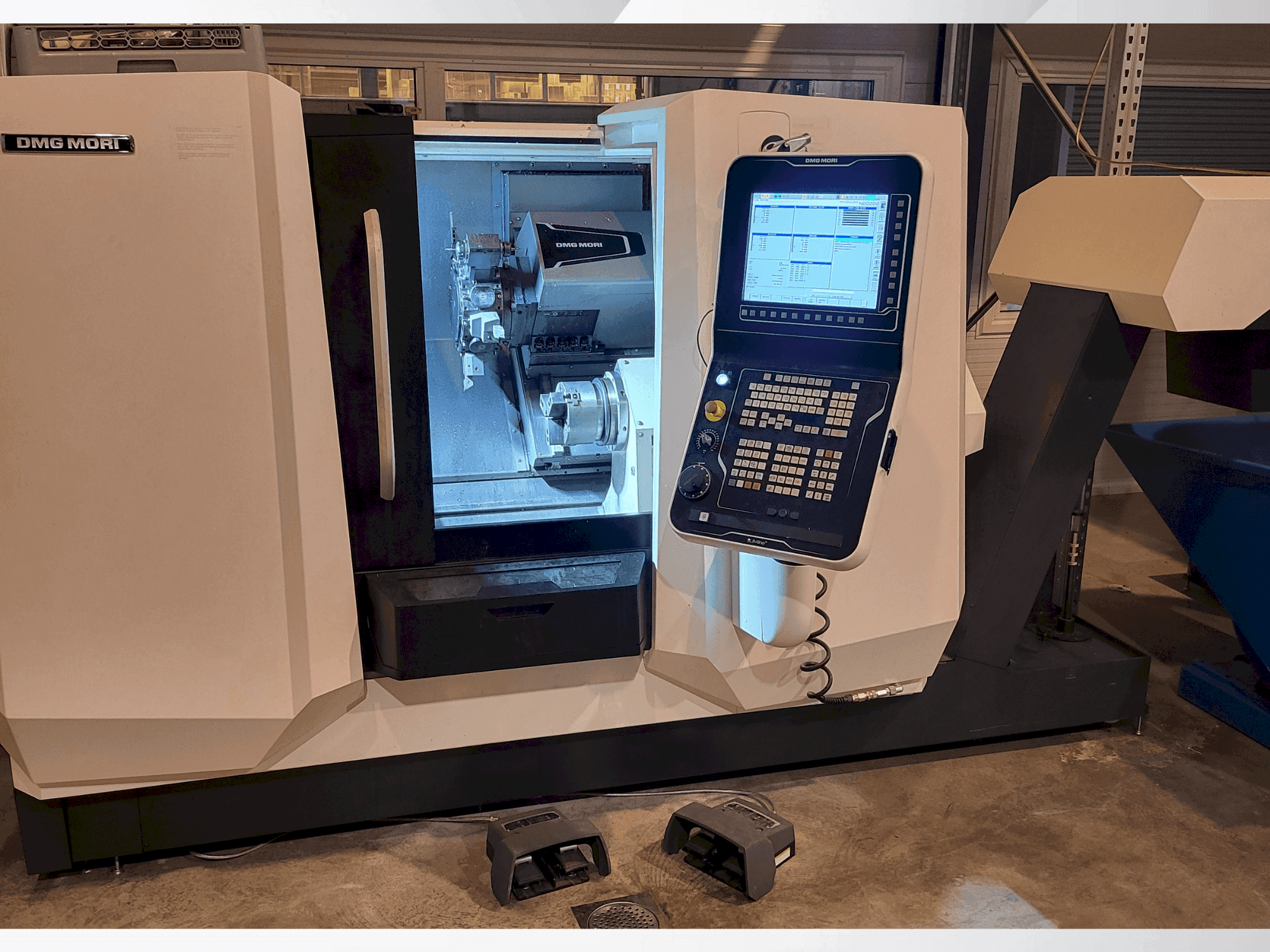 Front view of DMG MORI CLX350 V6 machine