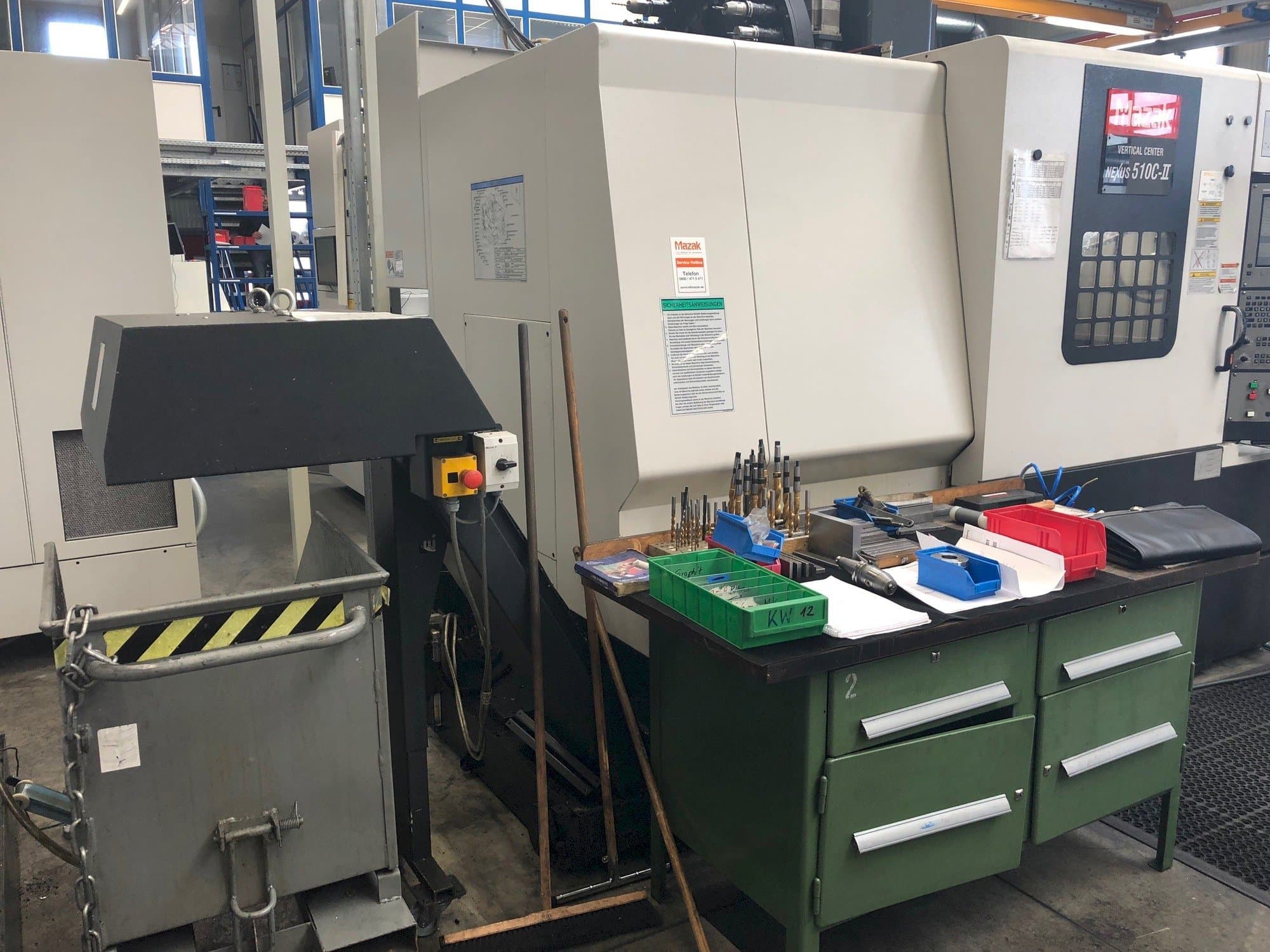 Front view of Mazak Nexus 510C-II machine