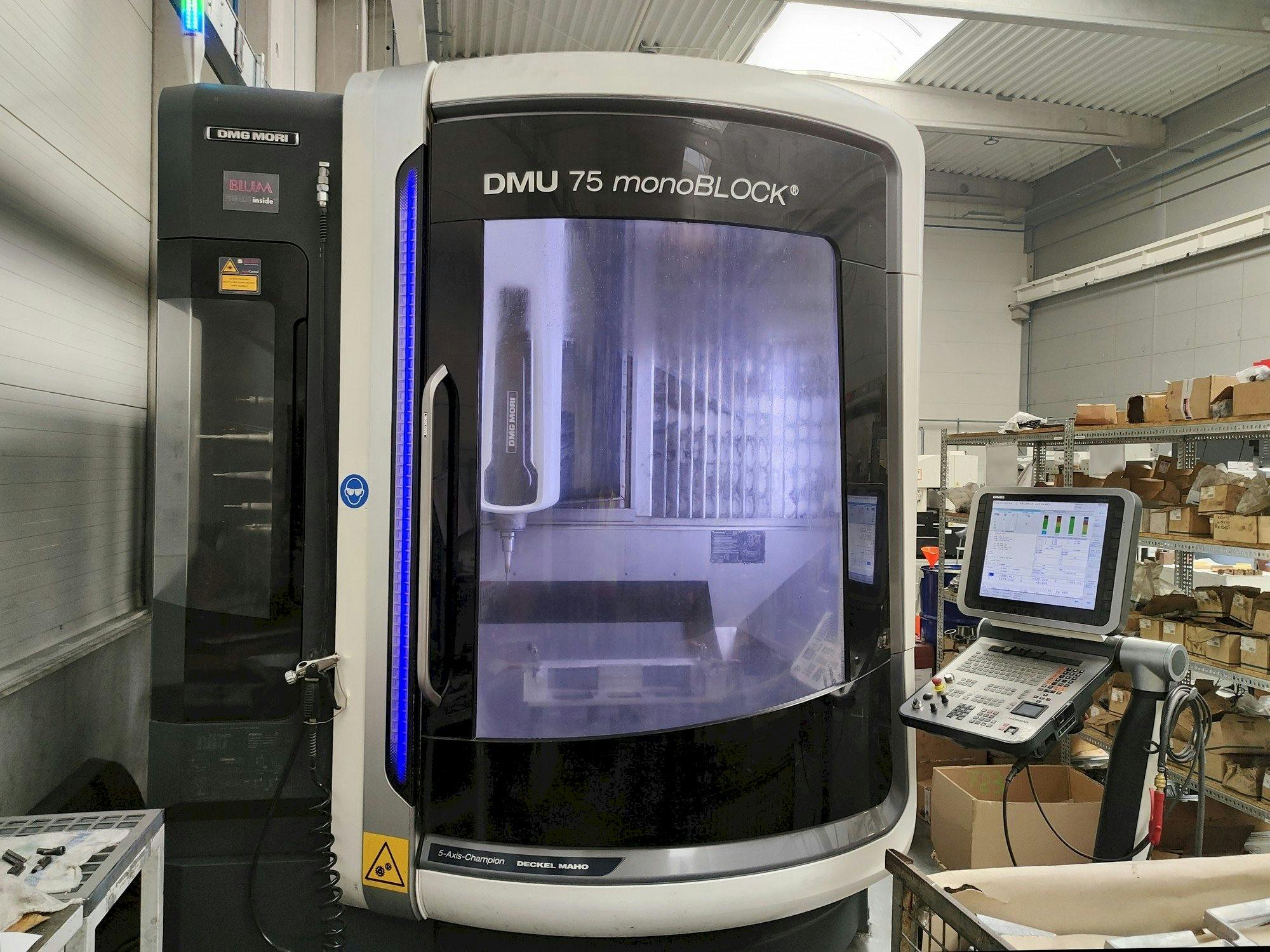 Front view of DMG MORI DMU 75 monoBLOCK  machine