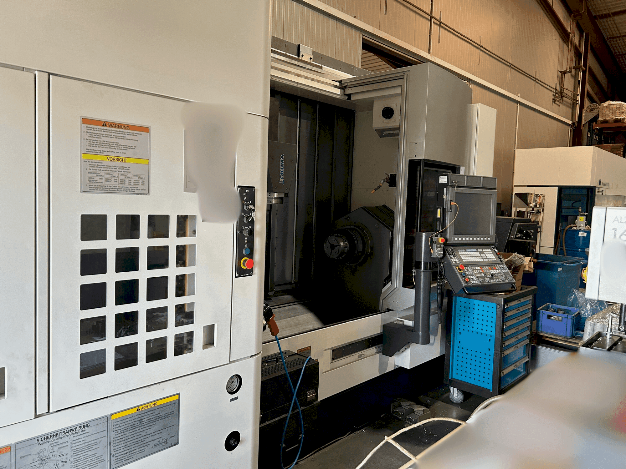 Front view of Okuma Multus U3000 1SW 1500 machine