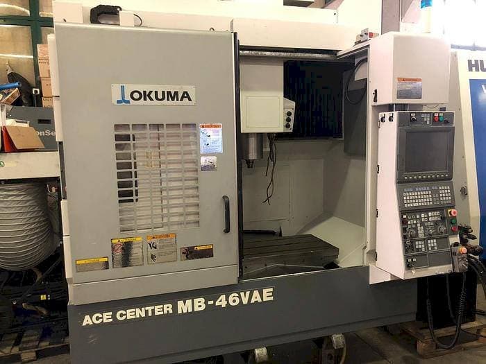 Front view of Okuma MB-46 VAE machine