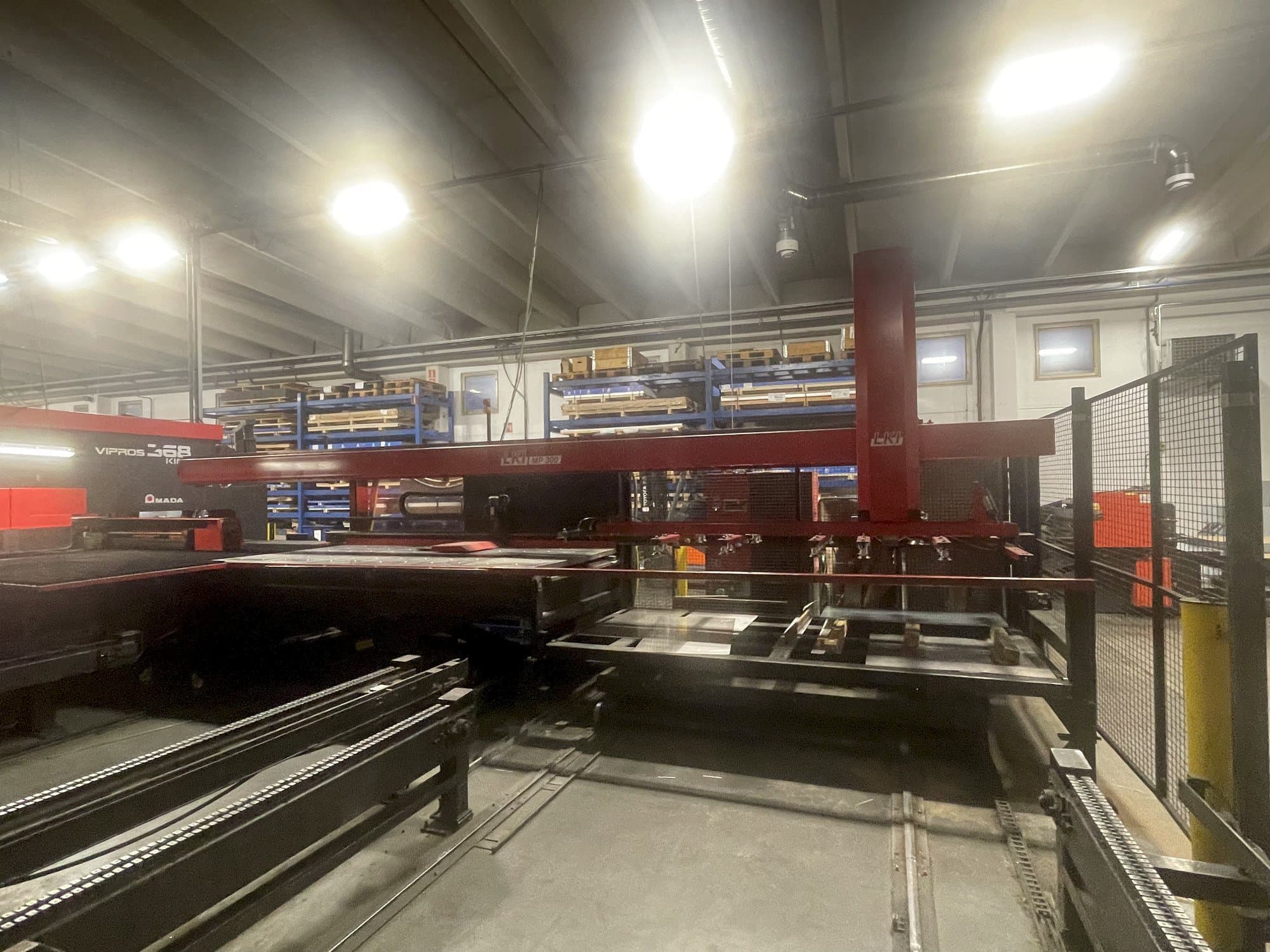 Front view of Fms LINE AMADA machine