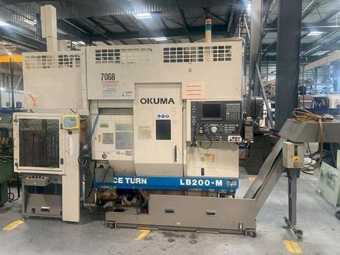 Front view of Okuma LB 200M  machine