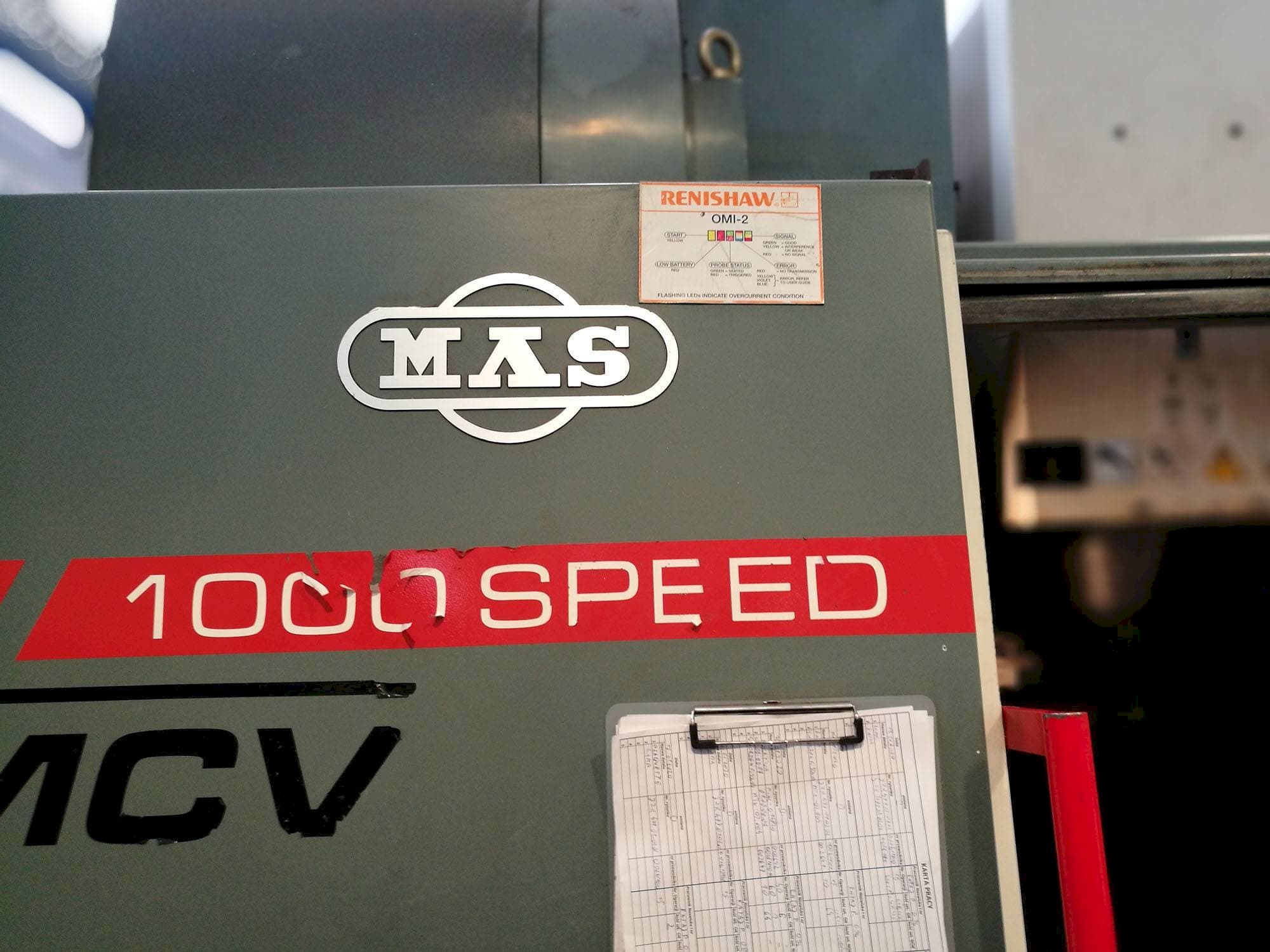 Front view of KOVOSVIT MAS MCV 1000 SPEED machine