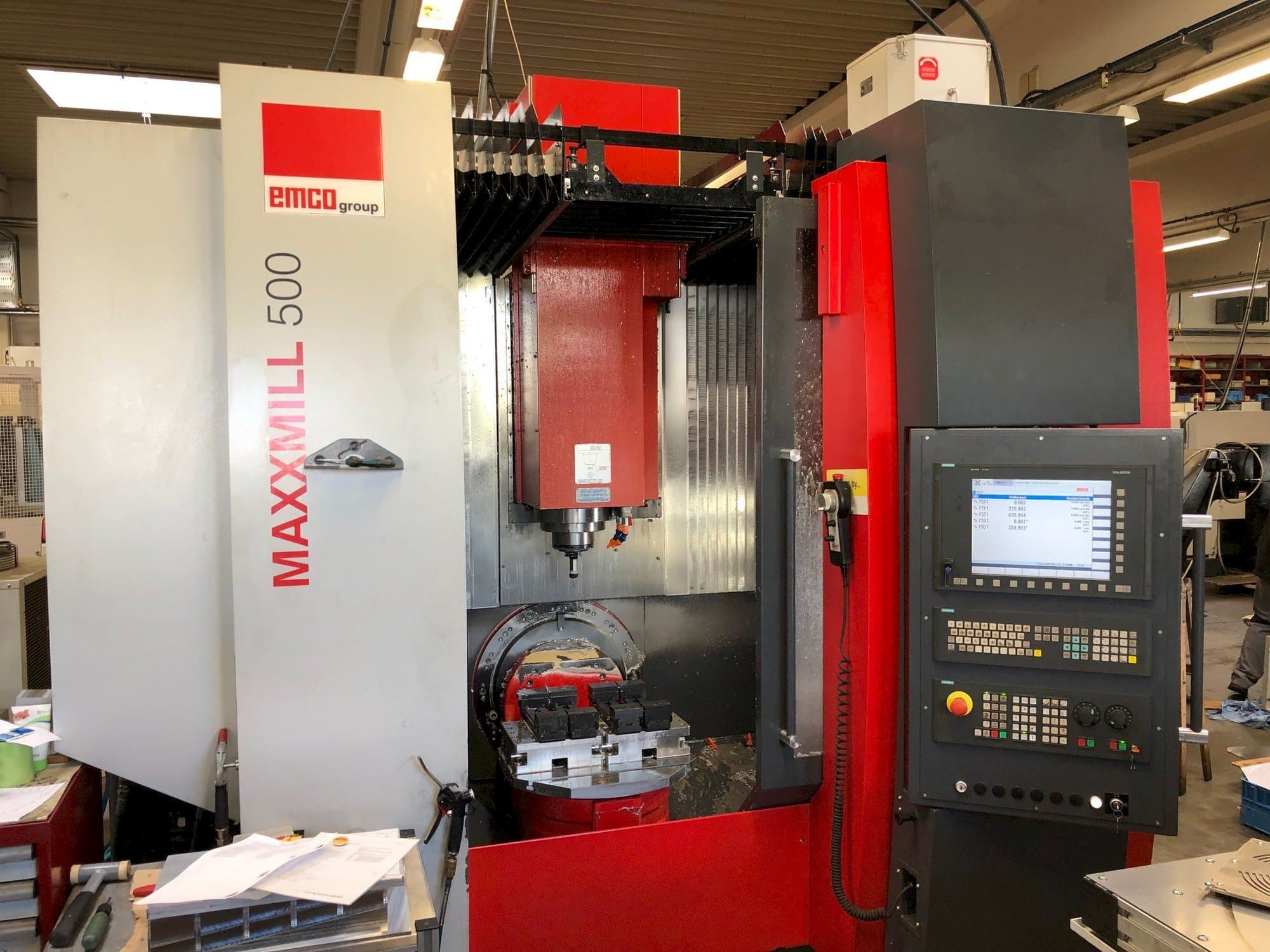 Front view of EMCO MAXXMILL 500 machine