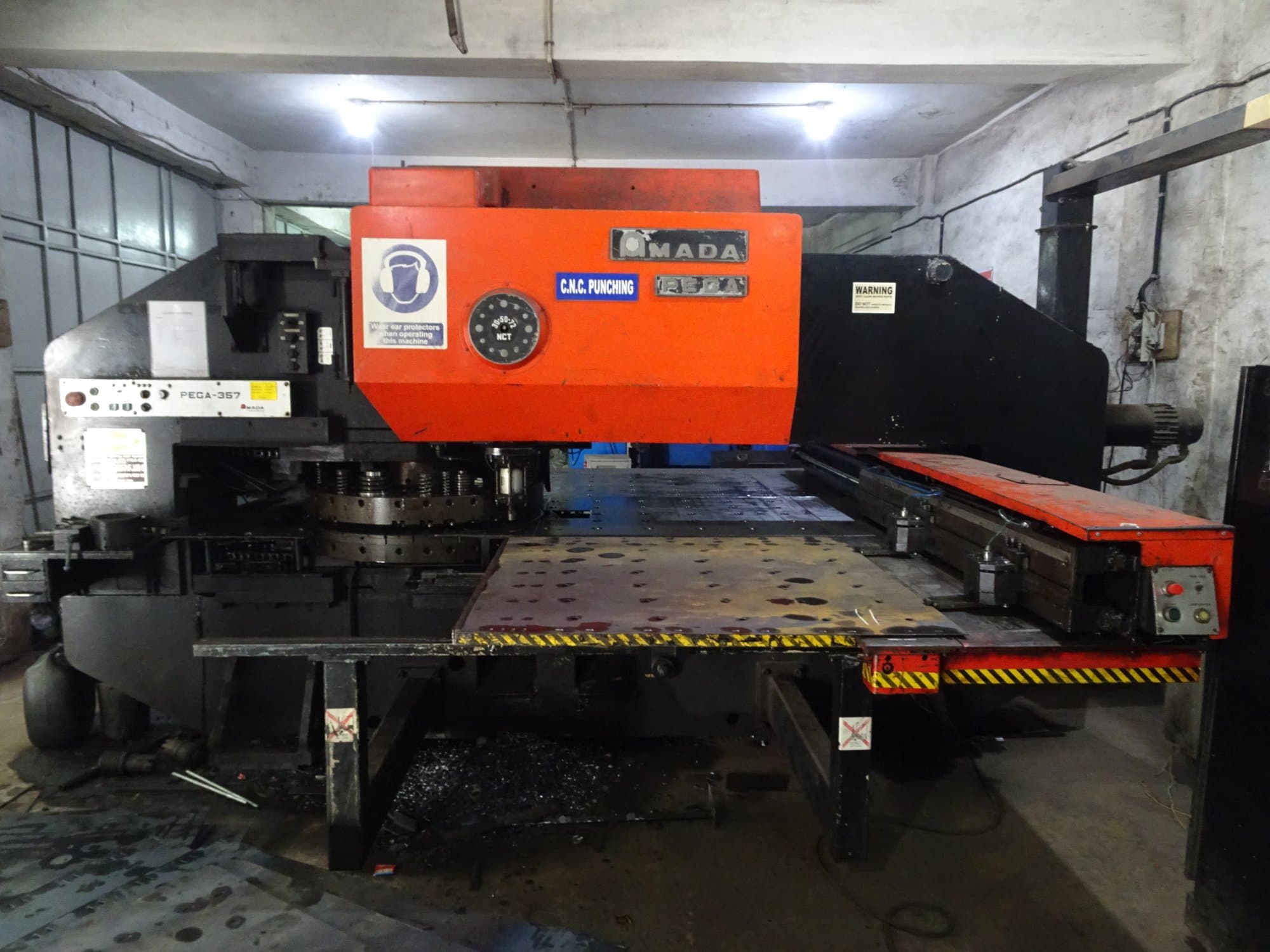 Front view of AMADA PEGA 357 Machine