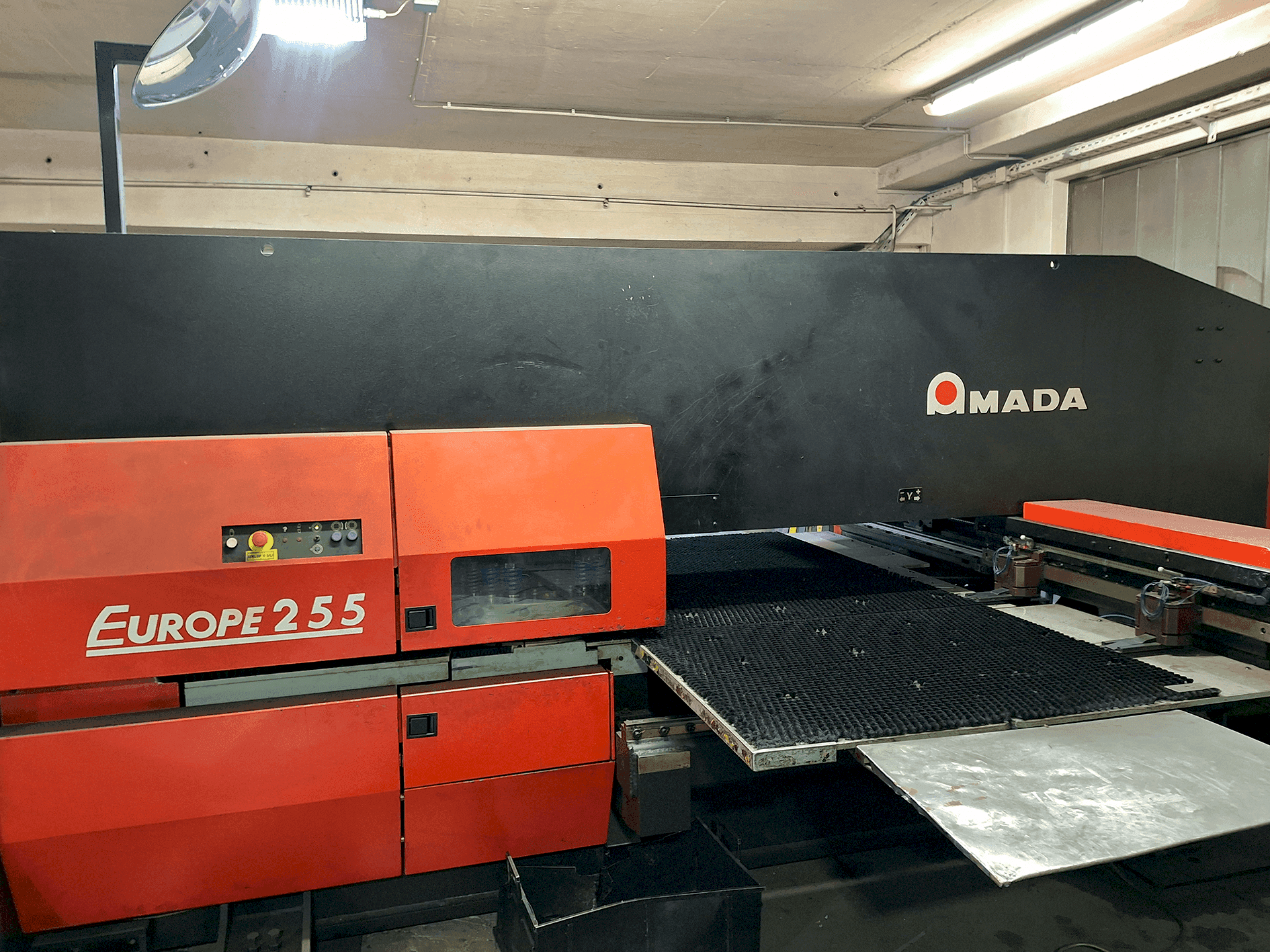 Front view of AMADA EUROPE 255 CNC machine
