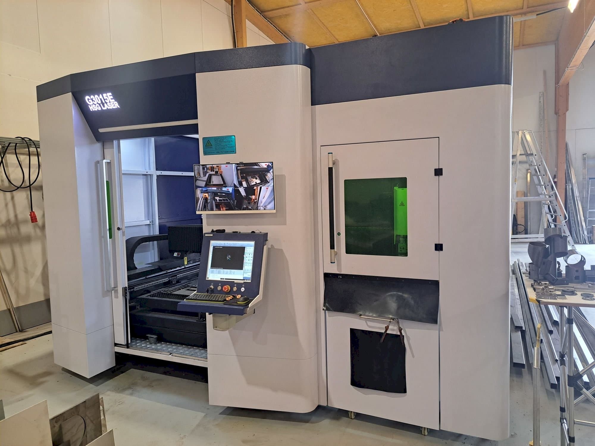 Front view of HSG G3015E-22EQ machine