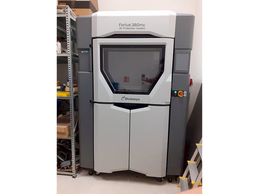 Front view of Stratasys Fortus 380MC machine
