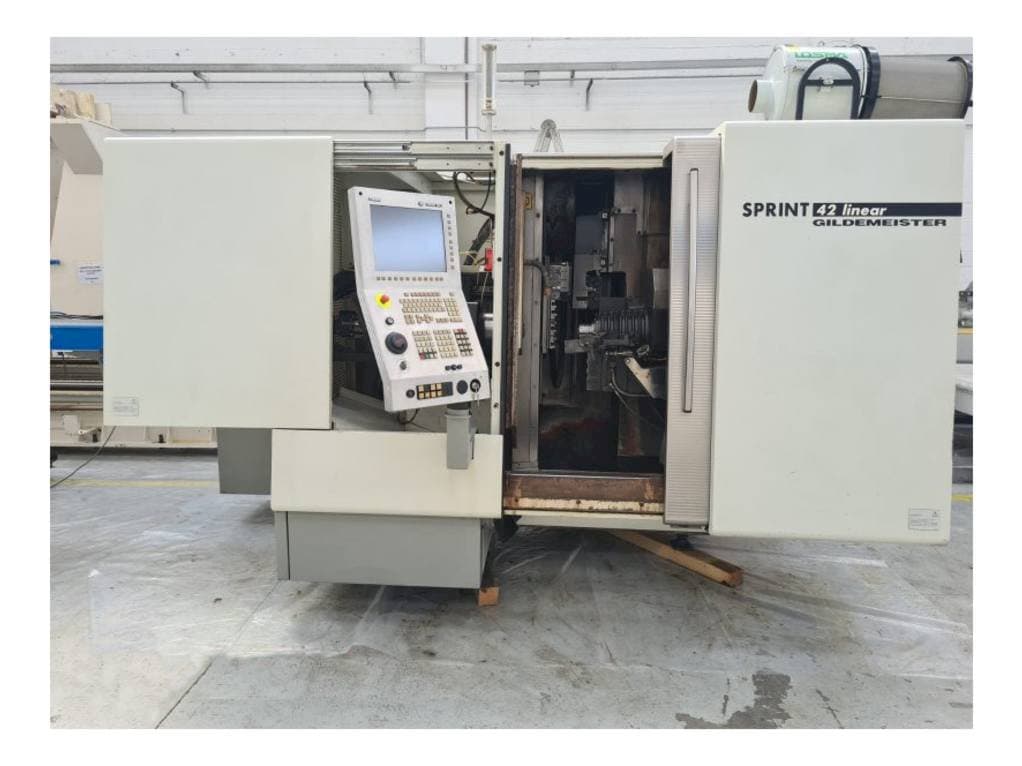 Front view of Gildemeister Sprint 42 linear machine