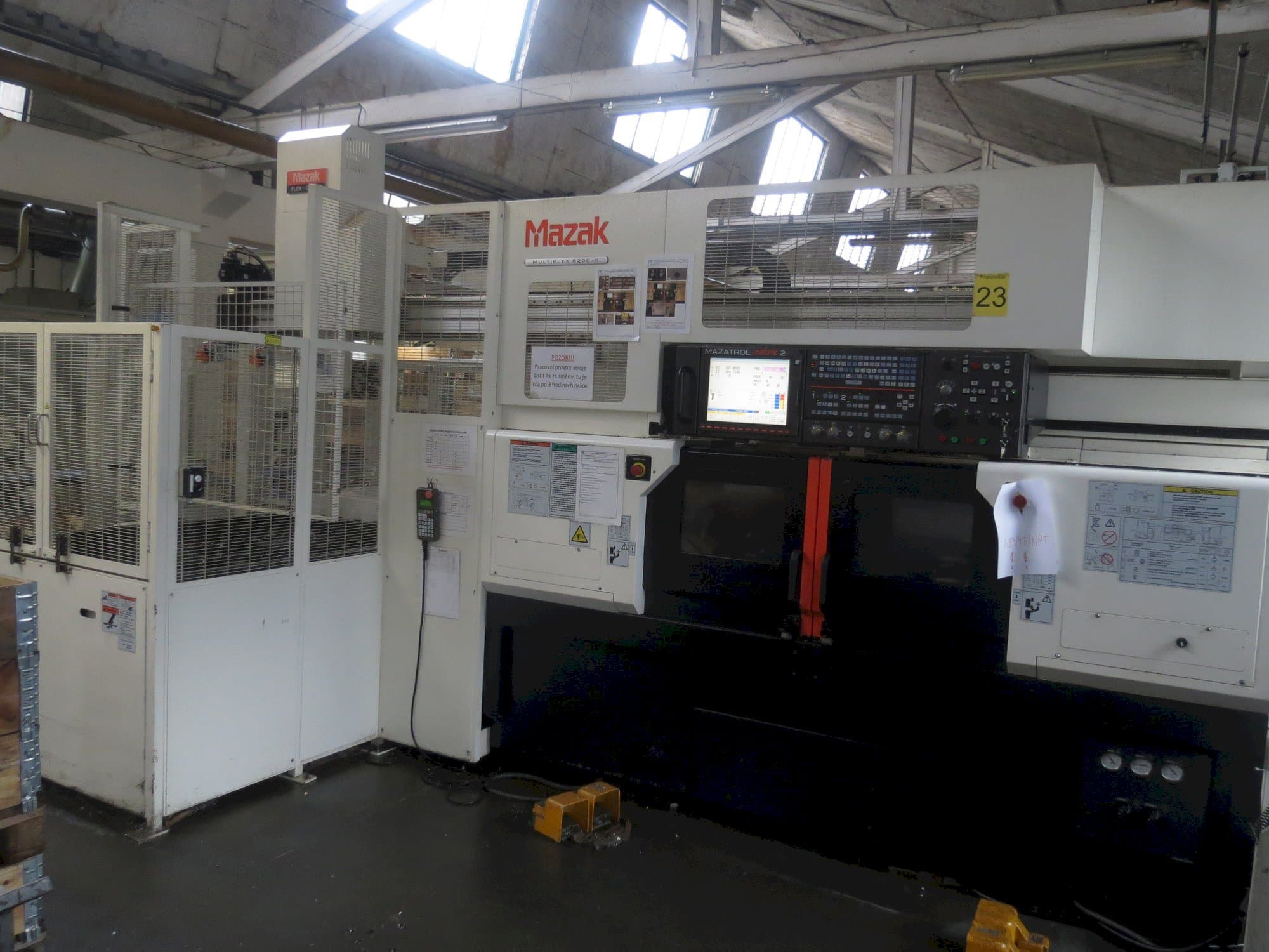 Front view of Mazak Multiplex 6200-II machine