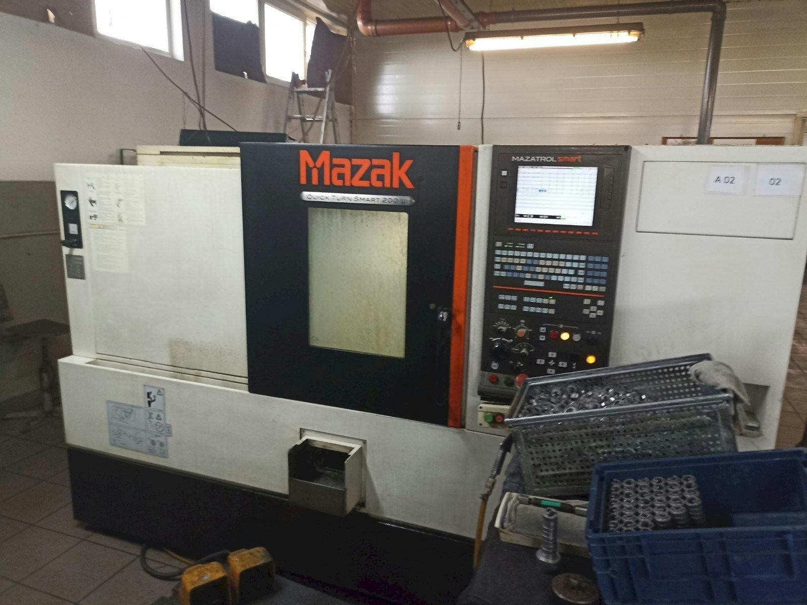 Front view of Mazak Quick Turn Smart 200L  machine