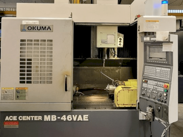 Front view of Okuma MB-46VAE  machine