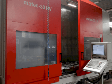 Front view of Matec 30 HV machine