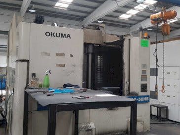 Front view of Okuma MX-50HB  machine